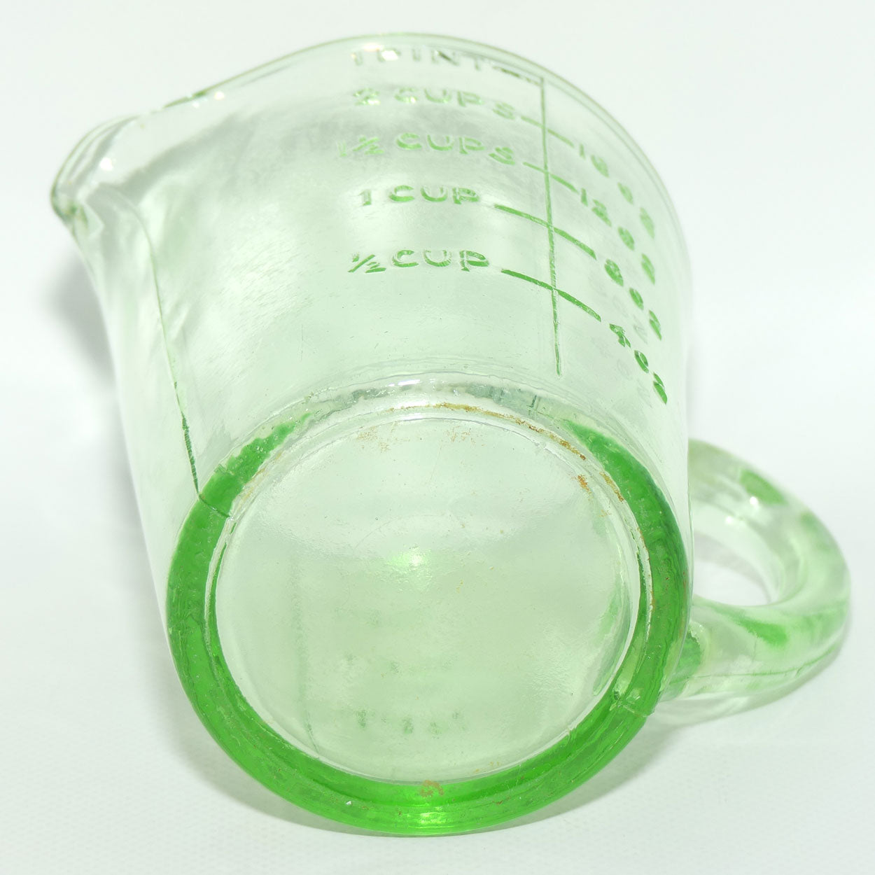 Green Depression Glass 1 Pint 2 Cups measuring jug | #3