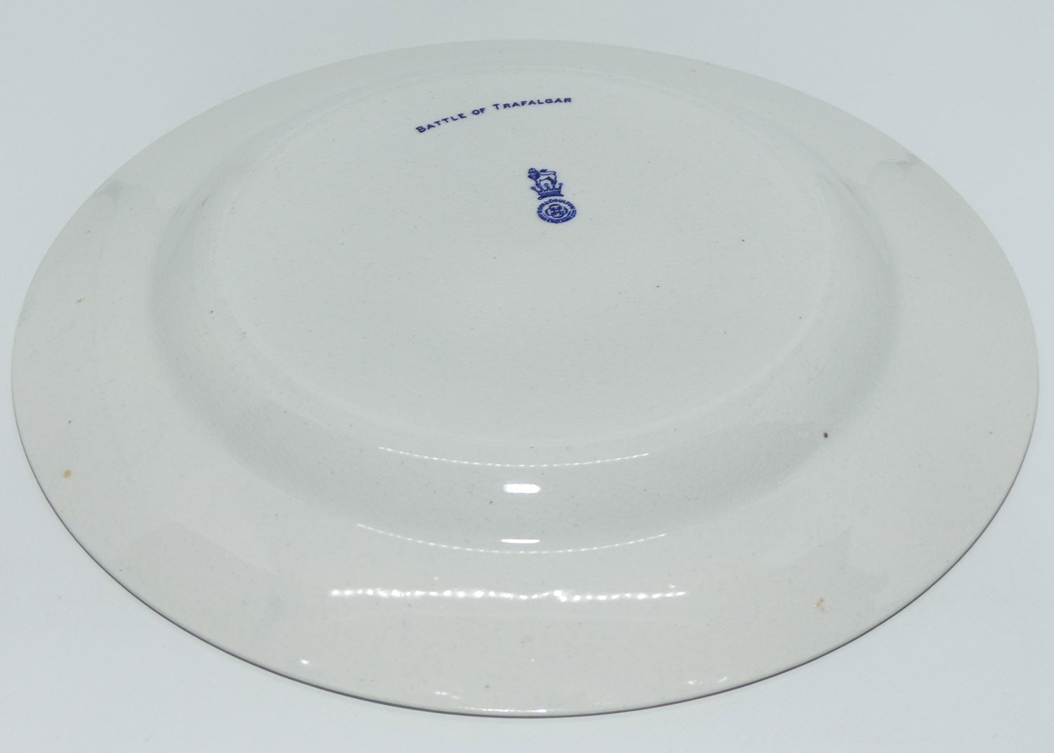 Royal Doulton Nautical History Flow Blue plate #1 | Battle of Trafalgar