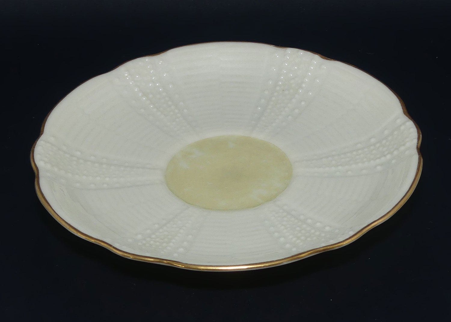 Belleek Echinus pattern | Gilt Trim trio #4 | 1st Black Mark