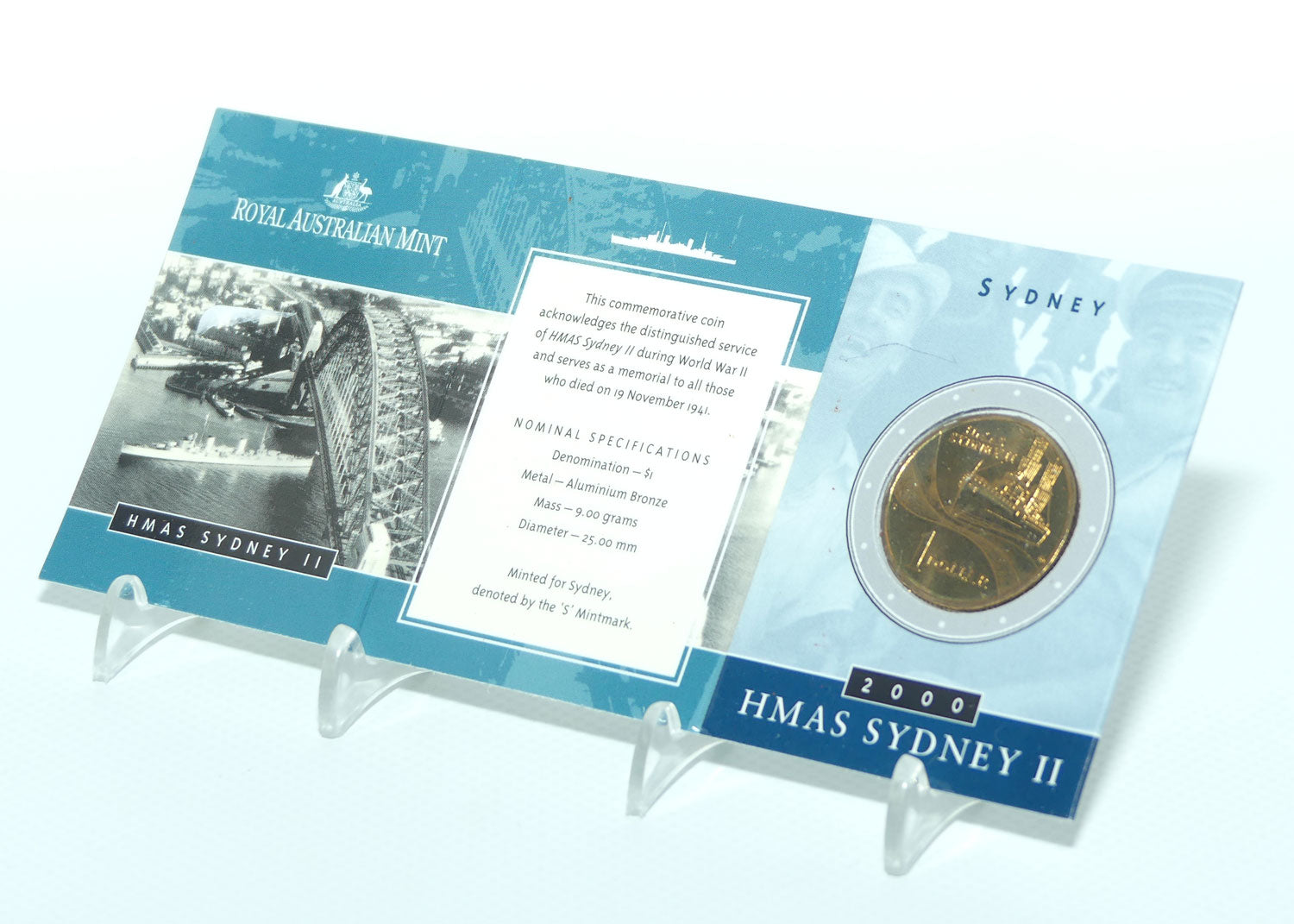 2008 RAM $1 HMAS Sydney II | S Mintmark | Uncirculated