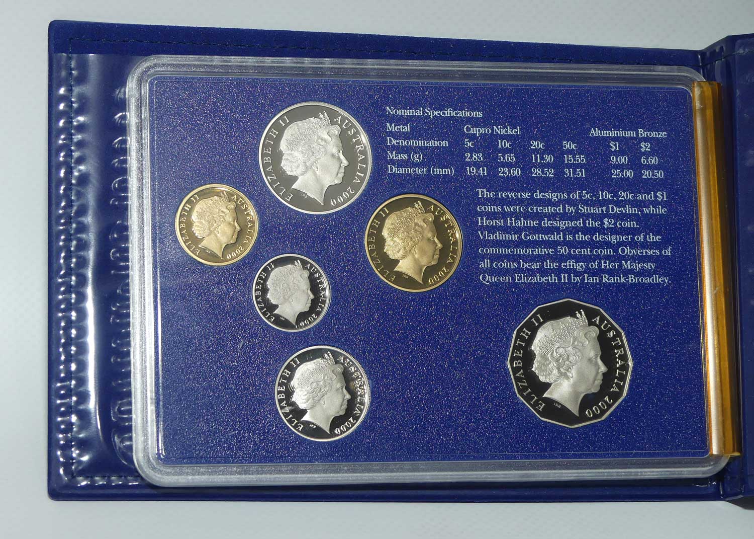 RAM 2000 Proof Set | Six Coin Set including Millennium National Flag coloured 50c