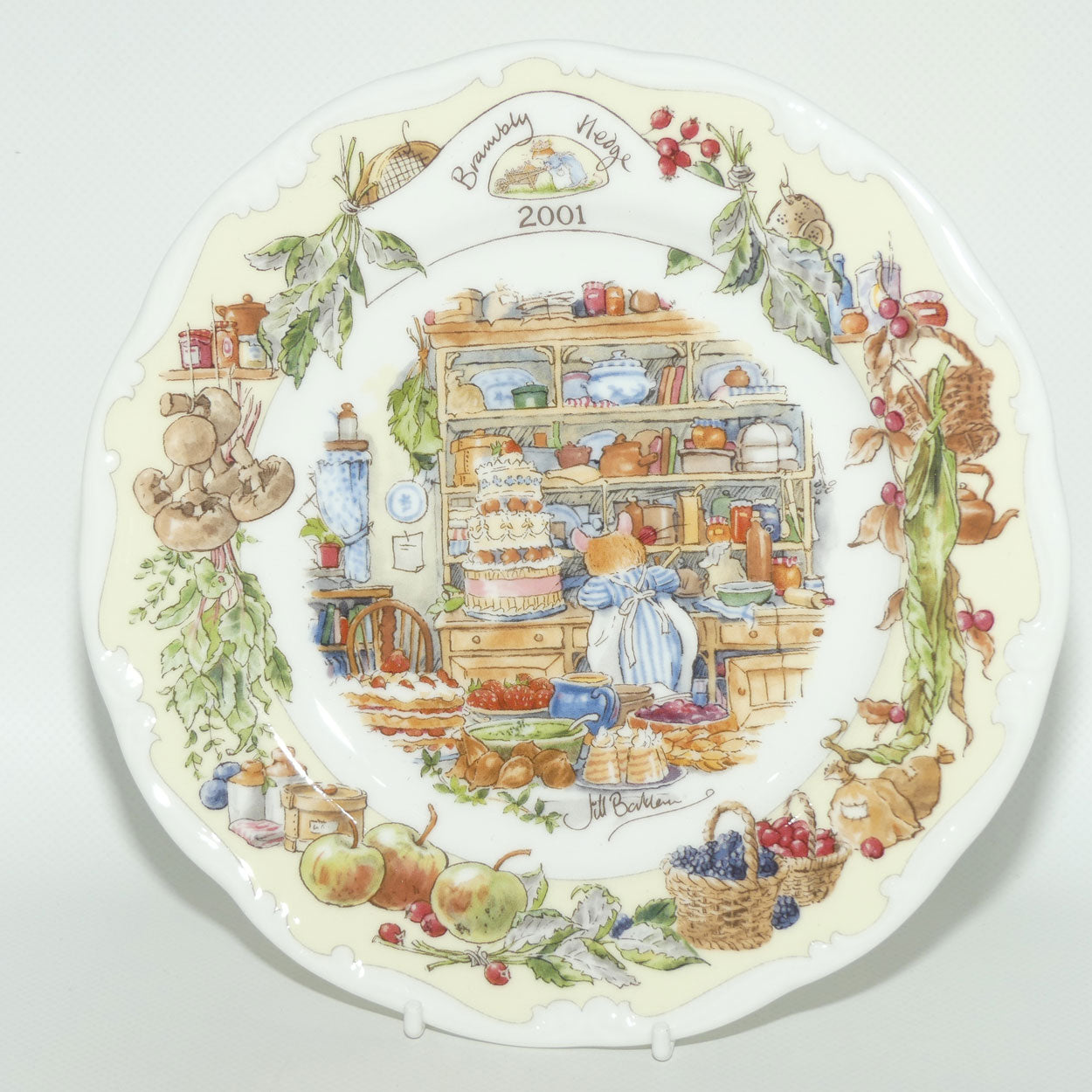 Royal Doulton Brambly Hedge Giftware | Year Plates | 2001 | Kitchen Scene | 20cm | boxed