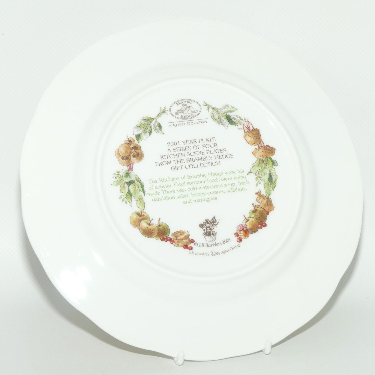 Royal Doulton Brambly Hedge Giftware | Year Plates | 2001 | Kitchen Scene | 20cm | boxed