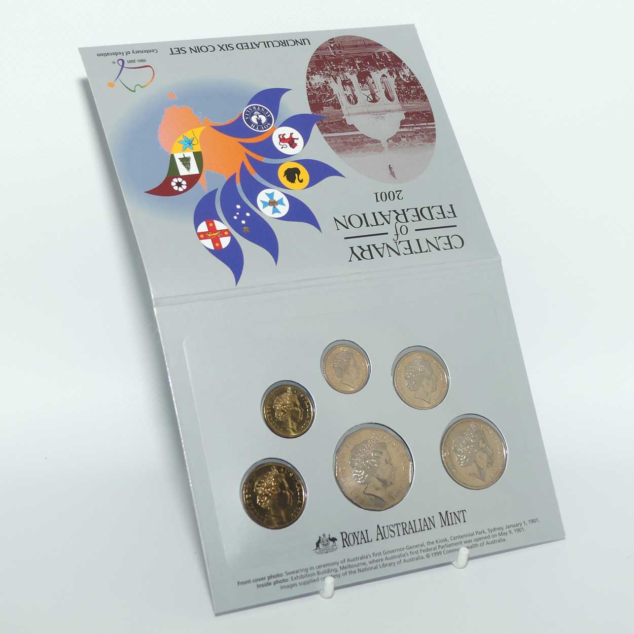 RAM 2001 Uncirculated Mint Coin set | 6 coin set | Centenary of Federation