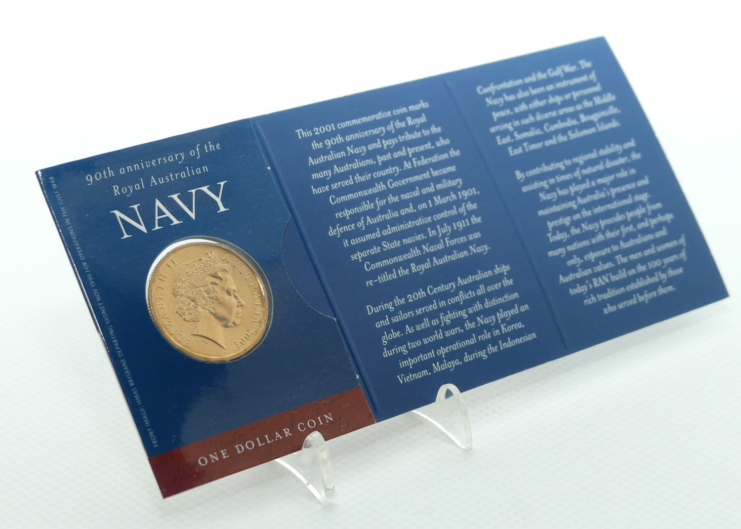 RAM 2001 Australian Navy commemorative $1 | Uncirculated | 90th Anniversary Australian Navy 1911 - 2001