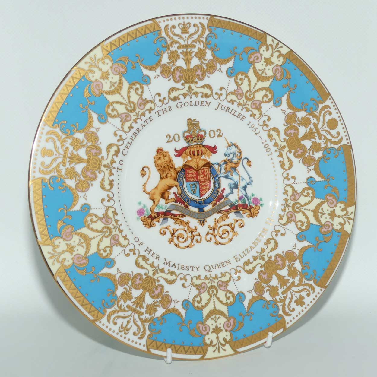 The Royal Collection commemorative plate | To Celebrate the Golden Jubilee of Her Majesty Queen Elizabeth II 1952 - 2002 | boxed