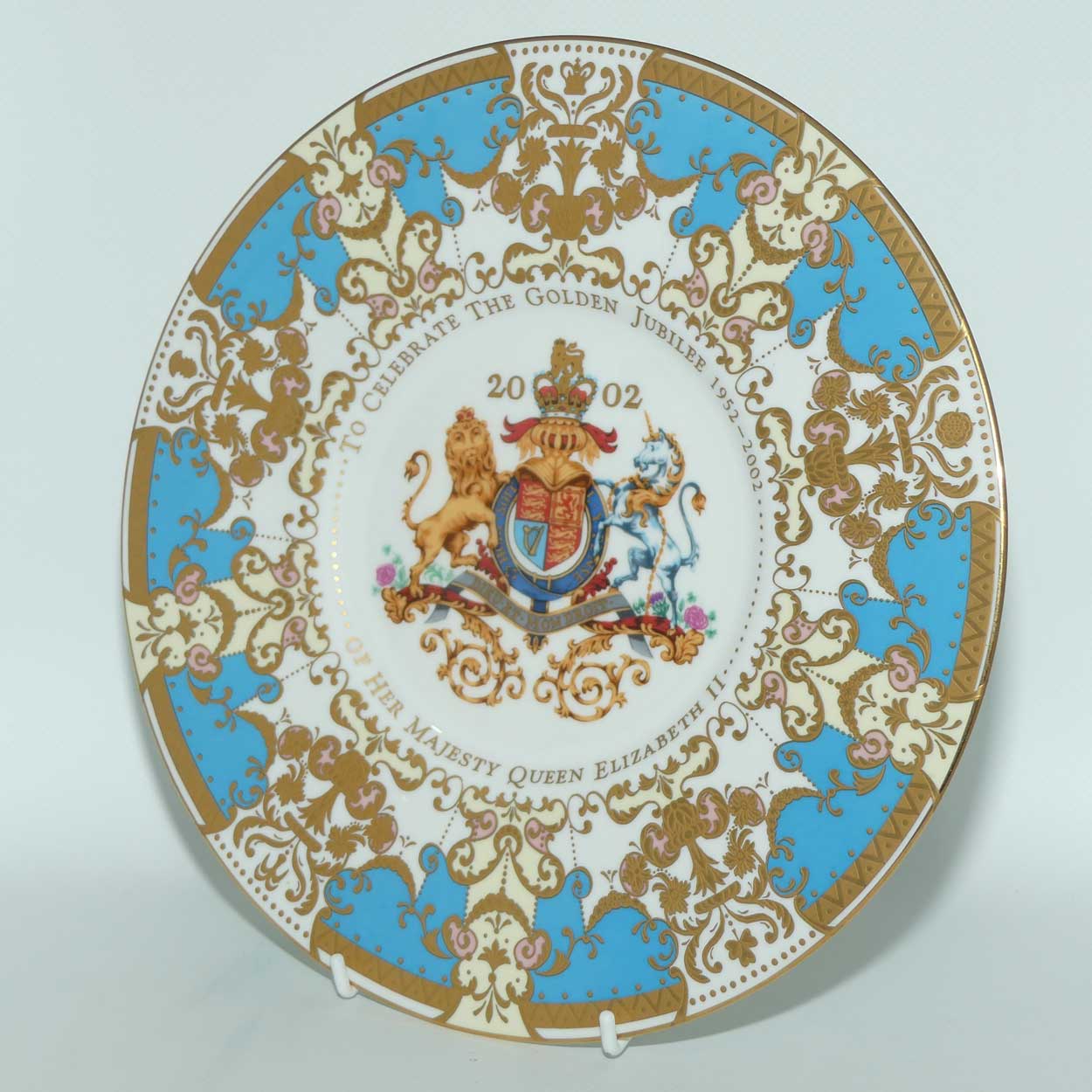 The Royal Collection commemorative plate | To Celebrate the Golden Jubilee of Her Majesty Queen Elizabeth II 1952 - 2002 | boxed