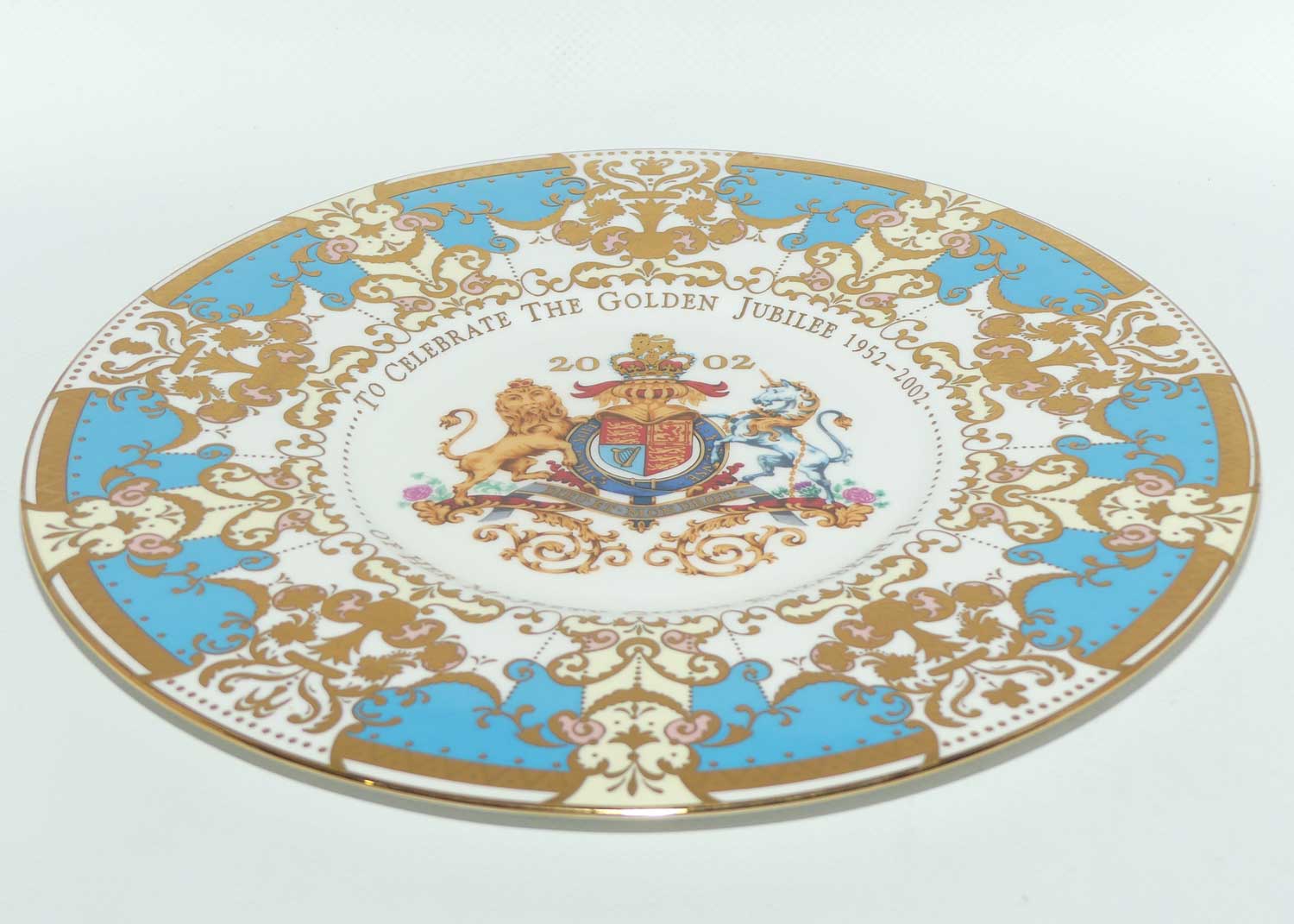 The Royal Collection commemorative plate | To Celebrate the Golden Jubilee of Her Majesty Queen Elizabeth II 1952 - 2002 | boxed