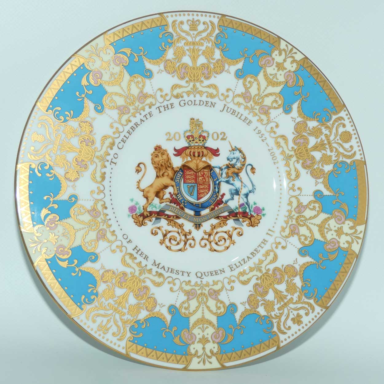 The Royal Collection commemorative plate | To Celebrate the Golden Jubilee of Her Majesty Queen Elizabeth II 1952 - 2002 | boxed
