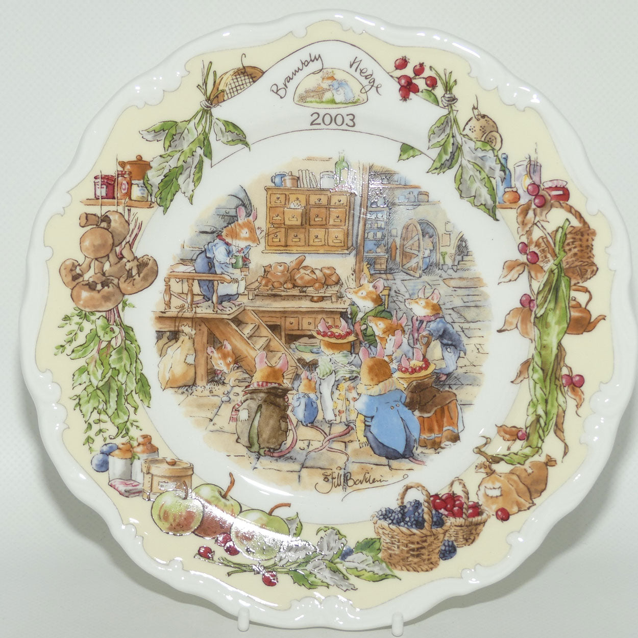 Royal Doulton Brambly Hedge Giftware | Year Plates | 2003 | Kitchen Scene | 20cm | boxed
