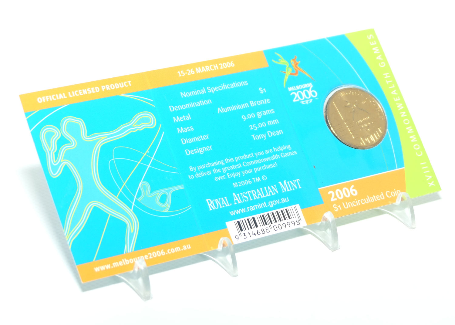 2006 RAM $1 Melbourne 2006 Commonwealth Games | M mintmark | Uncirculated