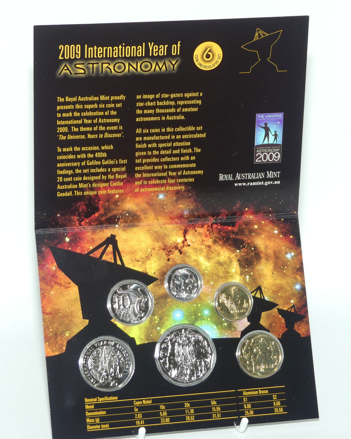 RAM 2009 Uncirculated Coin Set | International Year of Astronomy