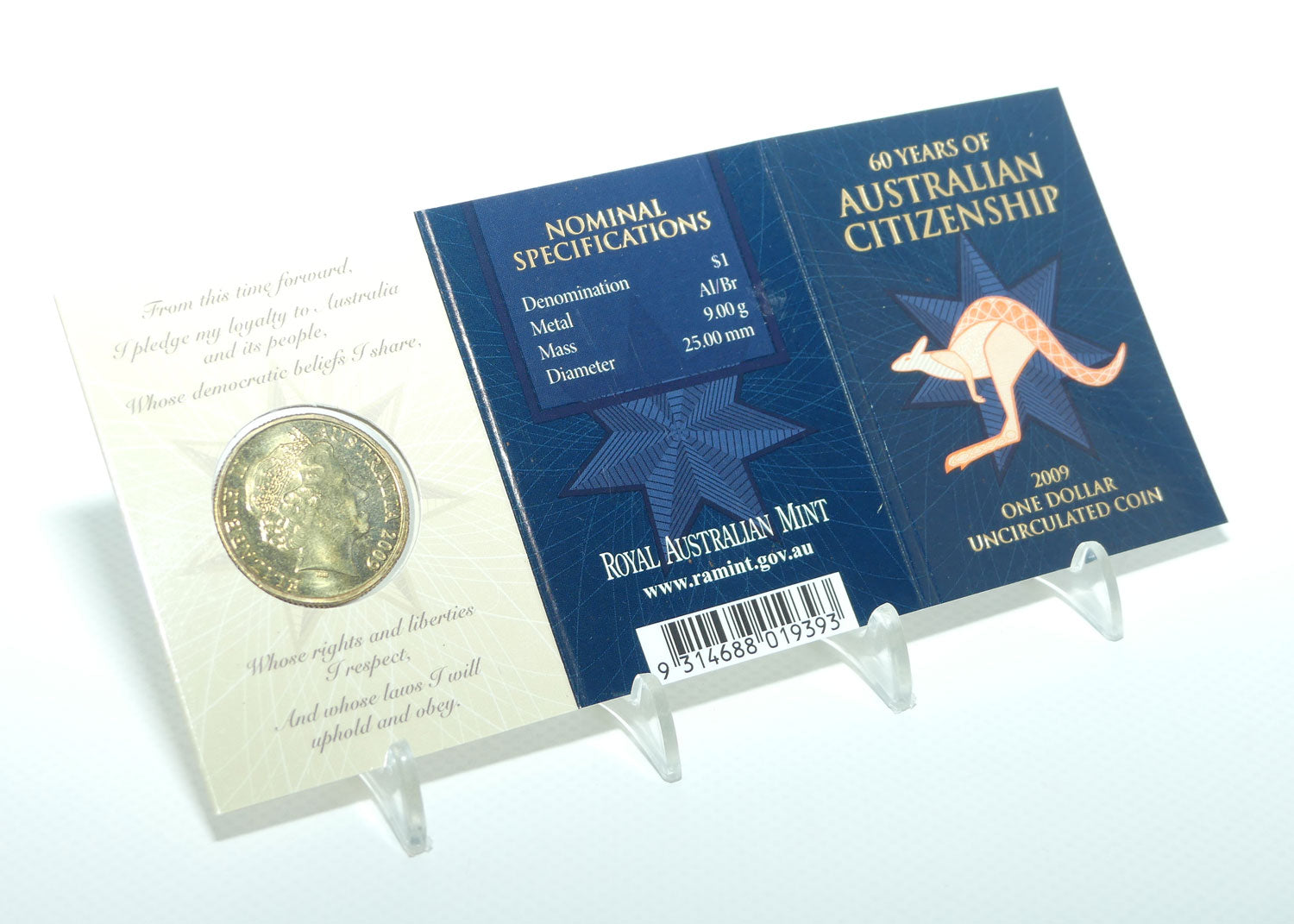 2009 RAM $1 60 Years of Australian Citizenship | B Privy mark | Uncirculated