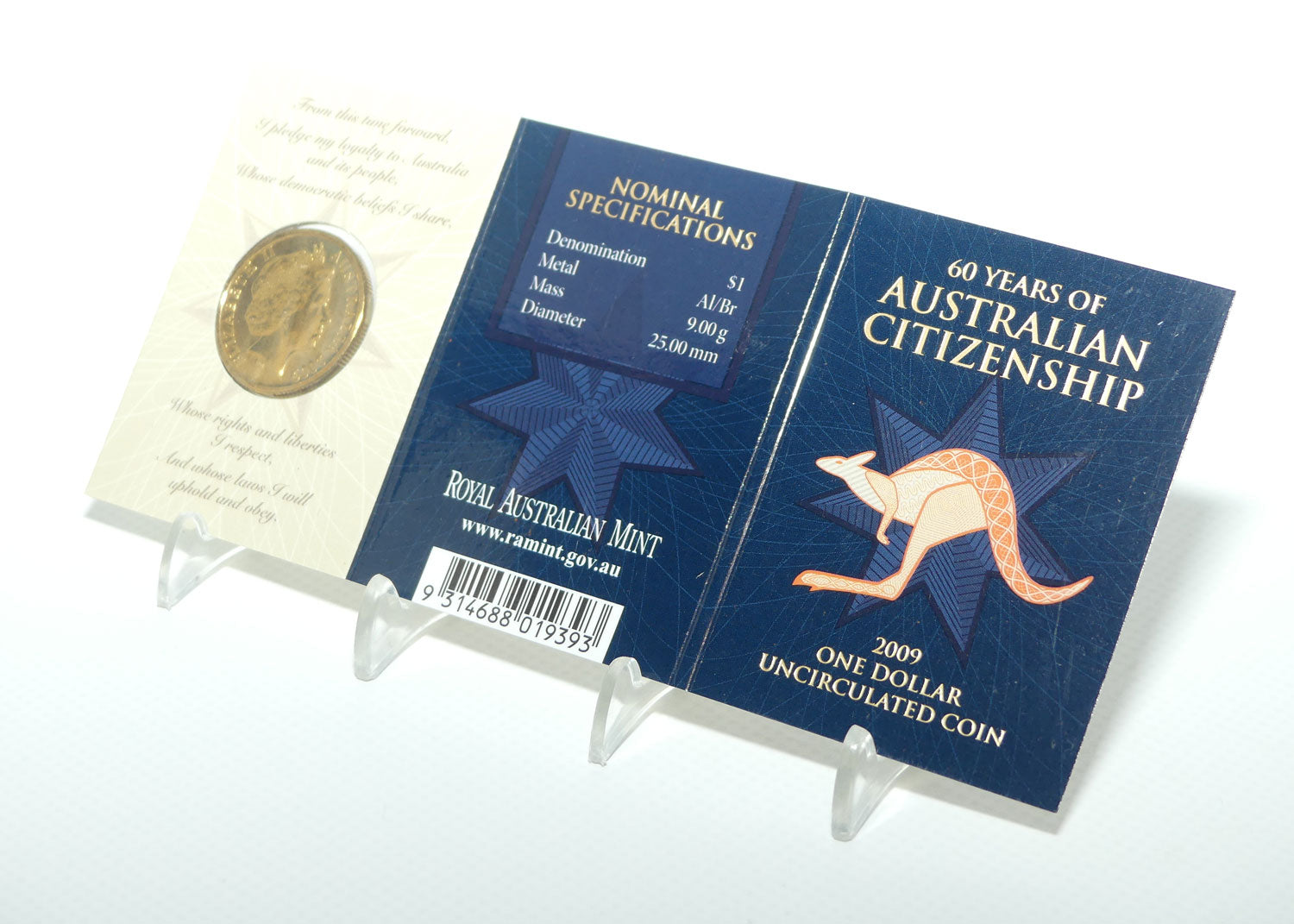 2009 RAM $1 60 Years of Australian Citizenship | B Privy mark | Uncirculated