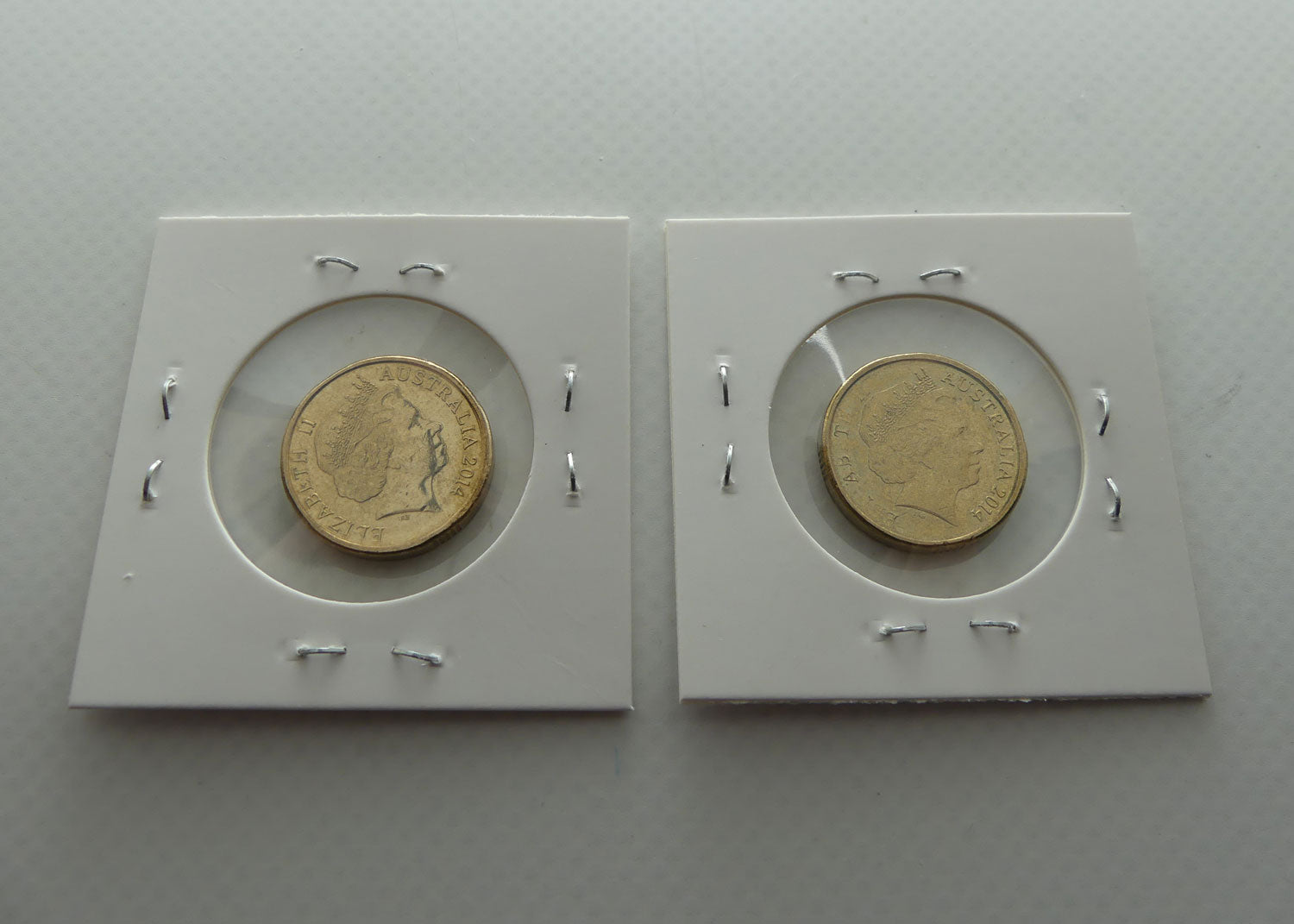 RAM 2014 Remembrance Day $2 Coin | Green Colour Printed Dove | 2 x Circulated Australian Decimal Coins | #2