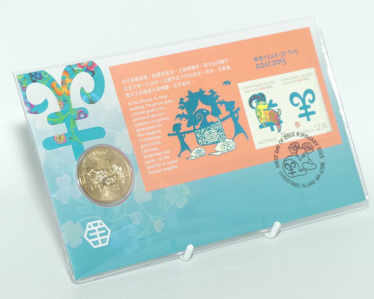2015 Perth Mint Australia Postal Numismatic Cover | Year of the Goat