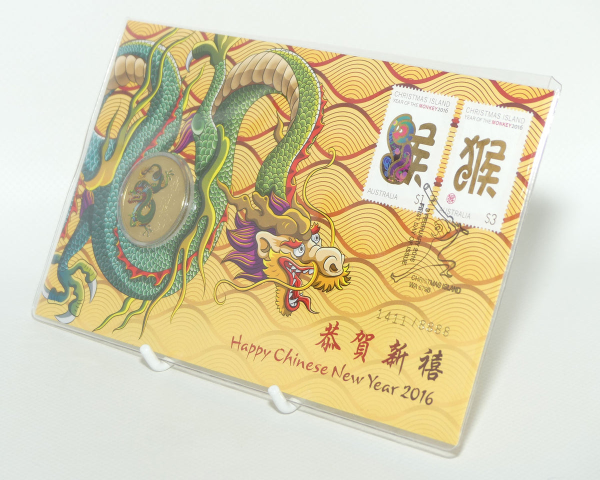2016 Australia Perth Mint Tuvalu Postal Numismatic Cover | Happy Chinese New Year 2016