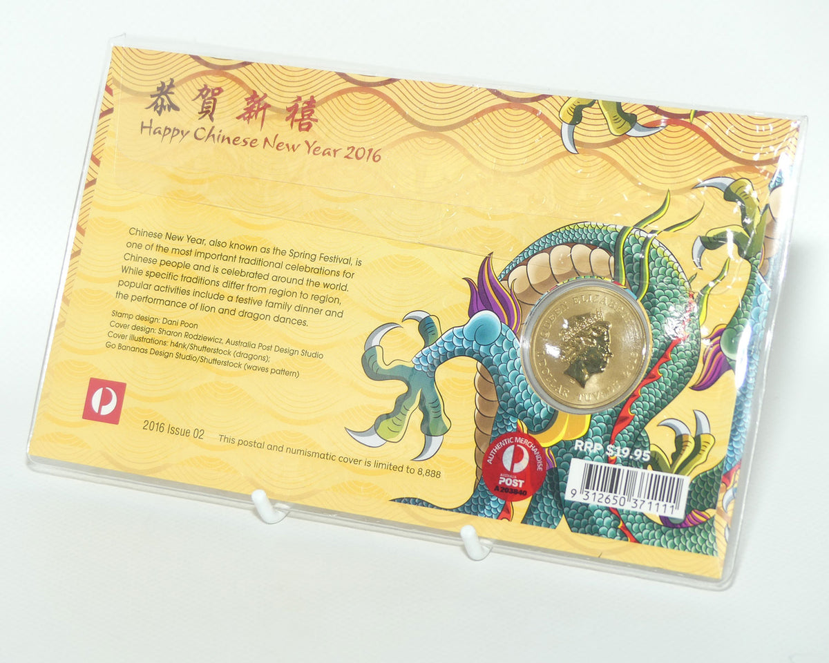 2016 Australia Perth Mint Tuvalu Postal Numismatic Cover | Happy Chinese New Year 2016