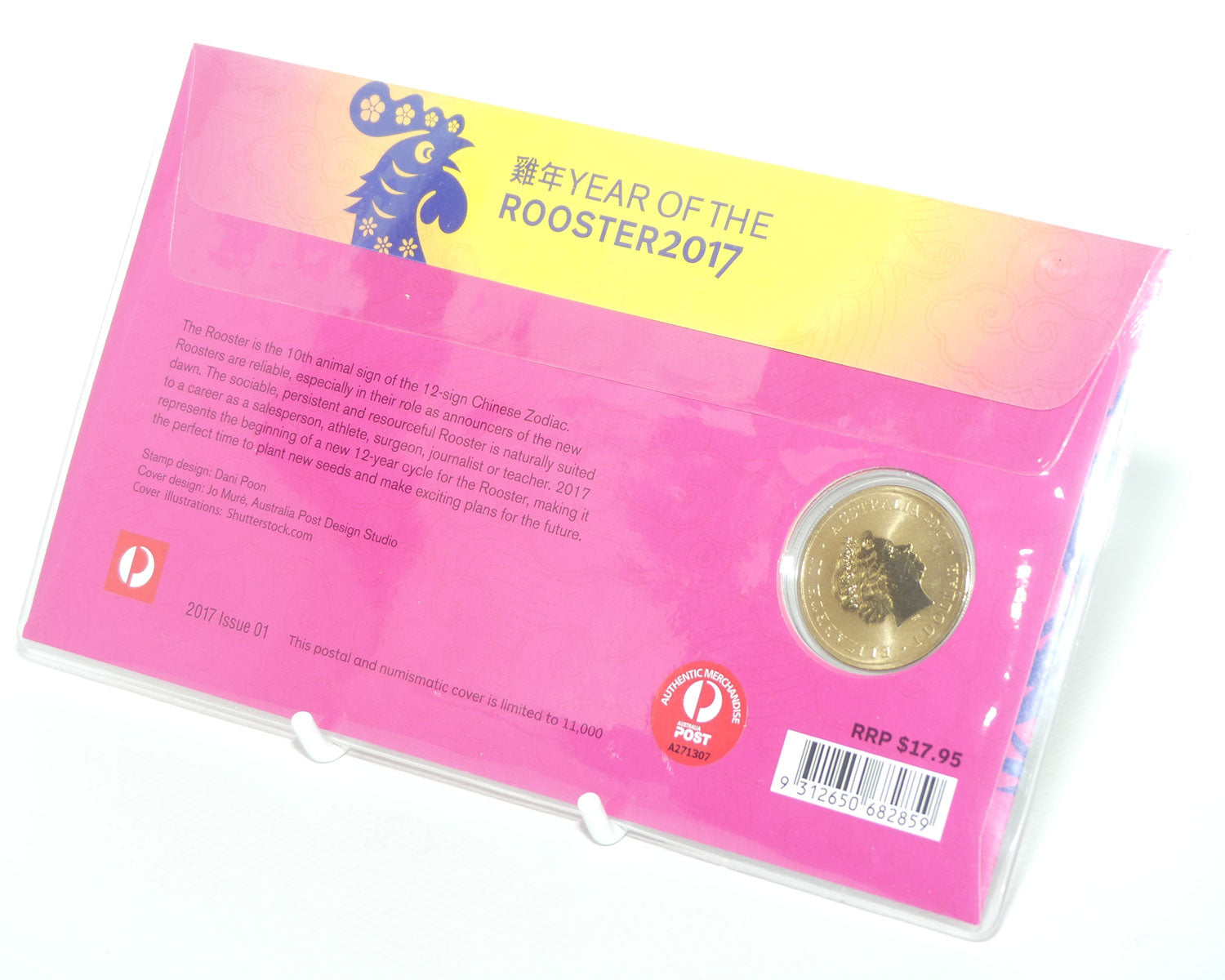 2017 Perth Mint Australia Postal Numismatic Cover | Year of the Rooster