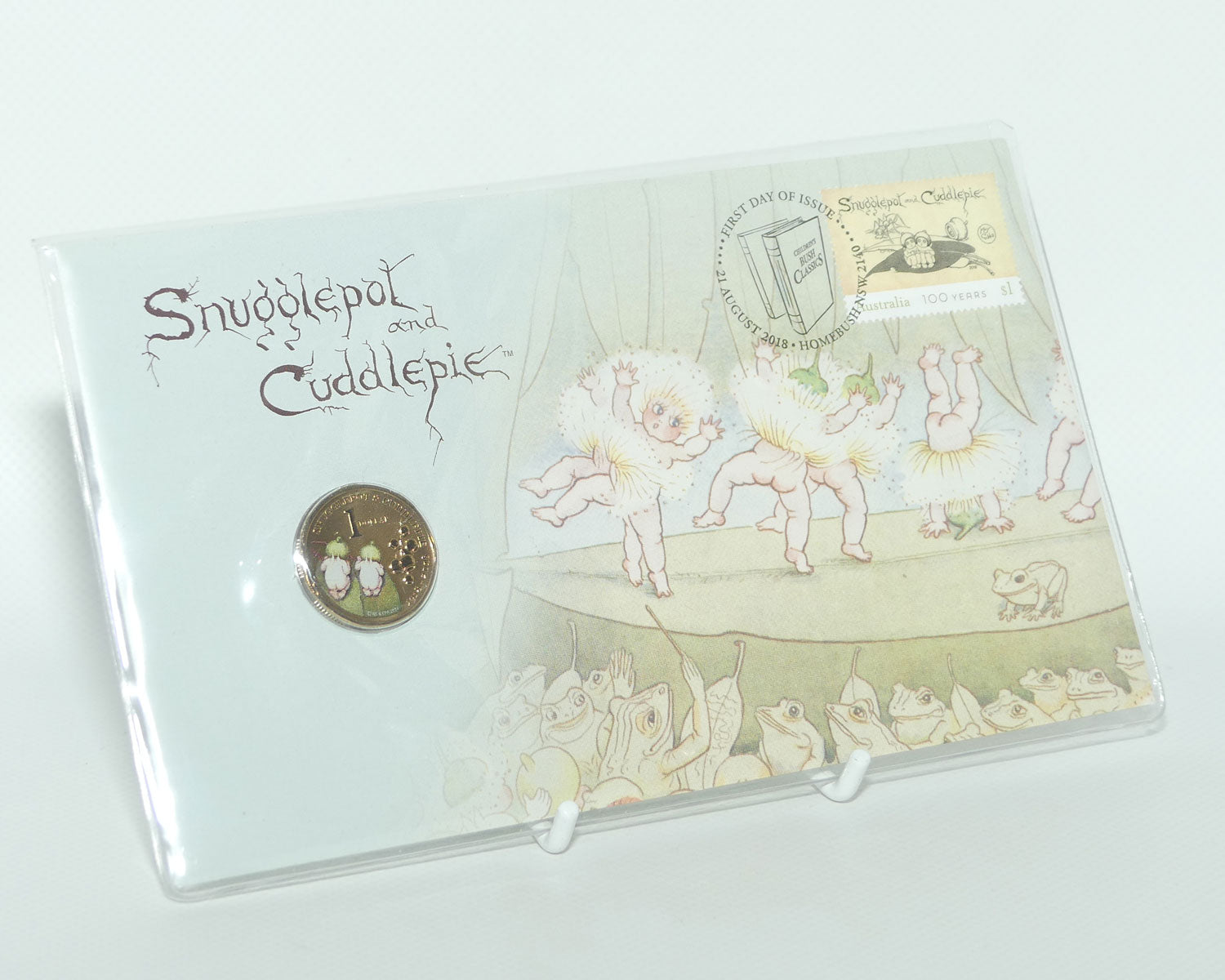 2018 RAM Postal Numismatic Cover Snugglepot and Cuddlepie | $1 coin
