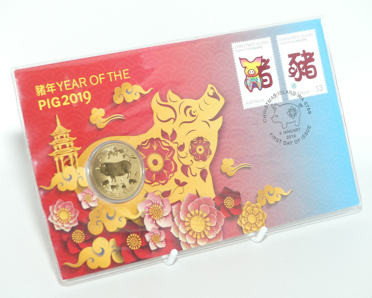 2019 Perth Mint Australia Postal Numismatic Cover | Year of the Pig
