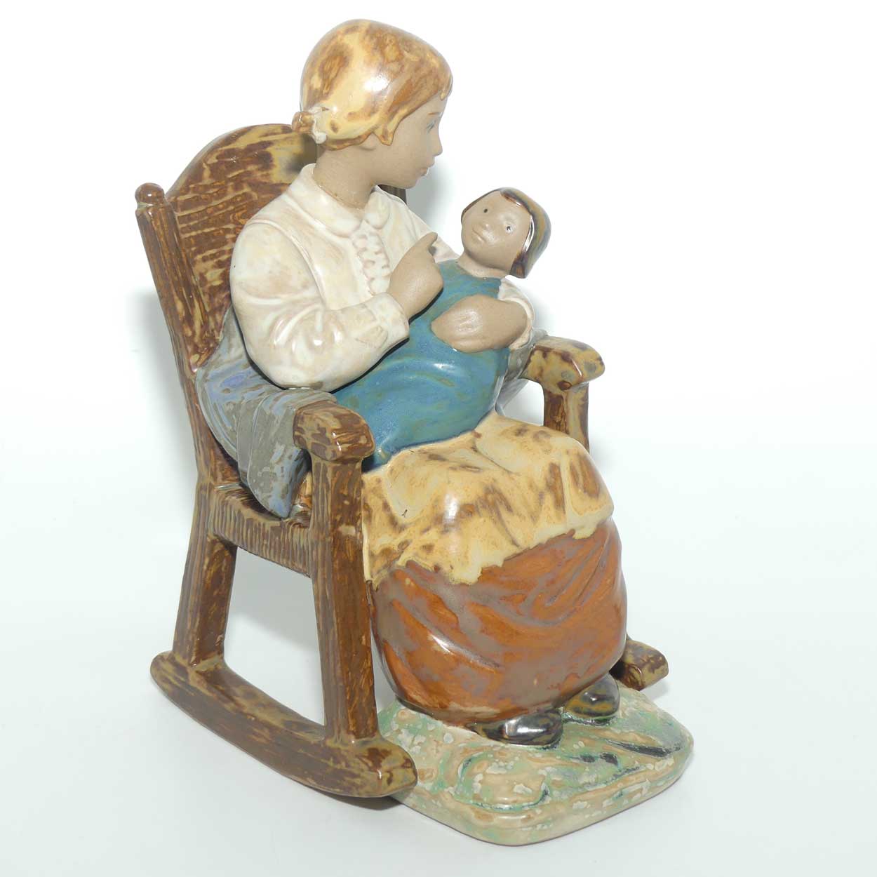 Lladro figure Girl in Rocking Chair (Gres) #2089