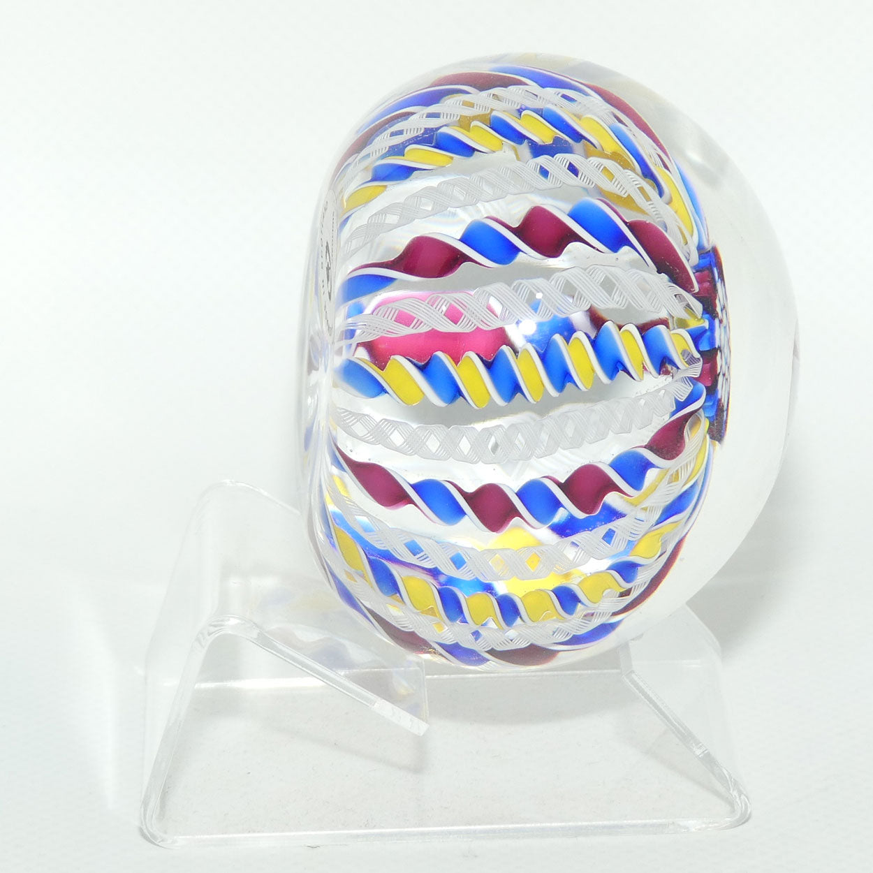 John Deacons Scotland 20 Stave Crown Large paperweight | Blue Yellow and Blue Magenta