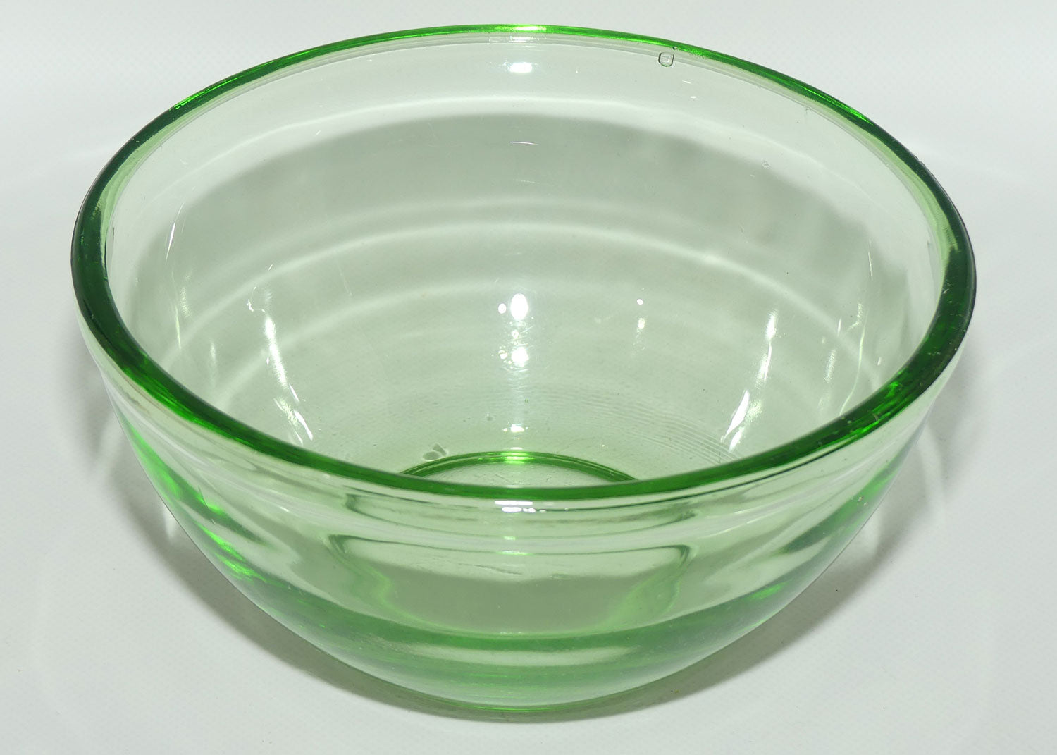 Green Depression Glass mixing bowl | 20cm diam