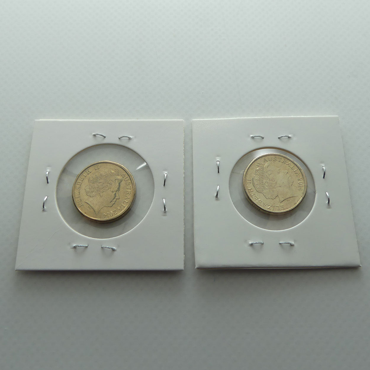 RAM 2014 Remembrance Day $2 Coin | Green Colour Printed Dove | 2 x Circulated Australian Decimal Coins | #1