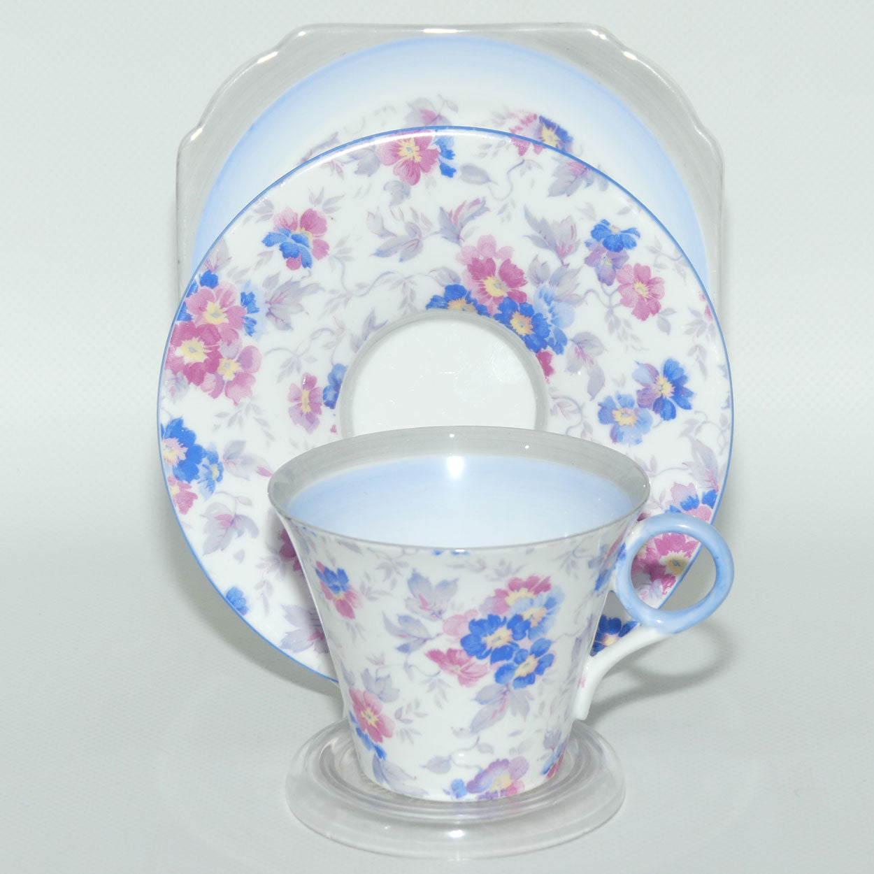 Shelley Regent shape Davies Pink Blue and Grey trio | 2188