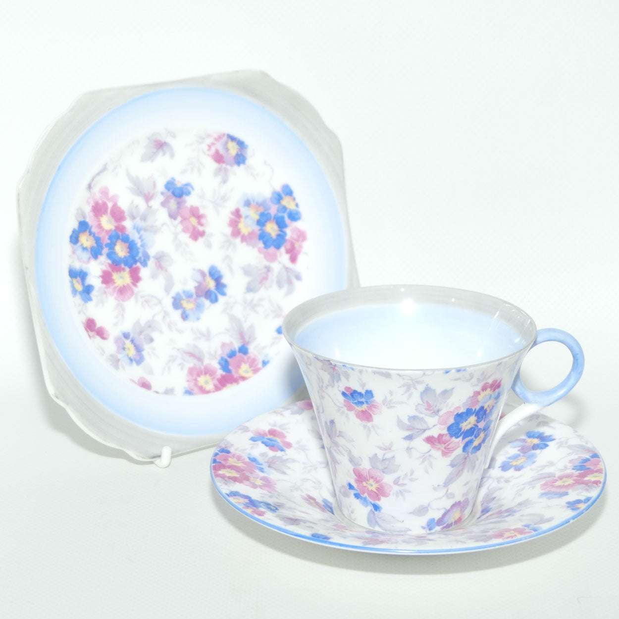Shelley Regent shape Davies Pink Blue and Grey trio | 2188