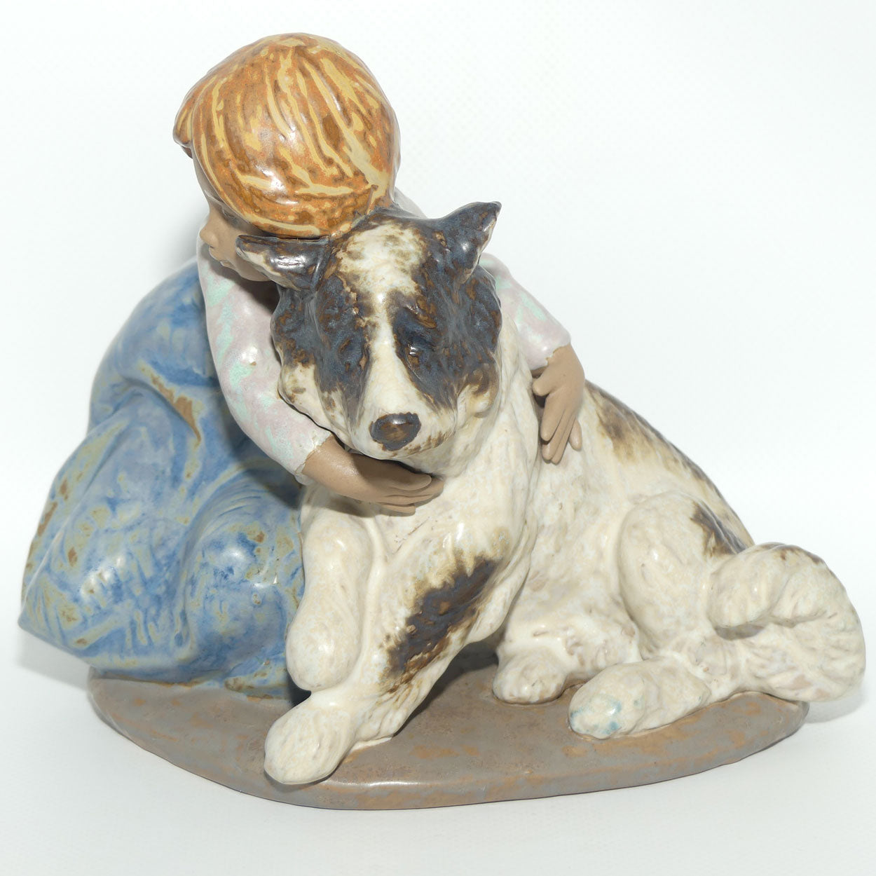 Lladro figure A Big Hug | Girl and Dog | Gres | #2200