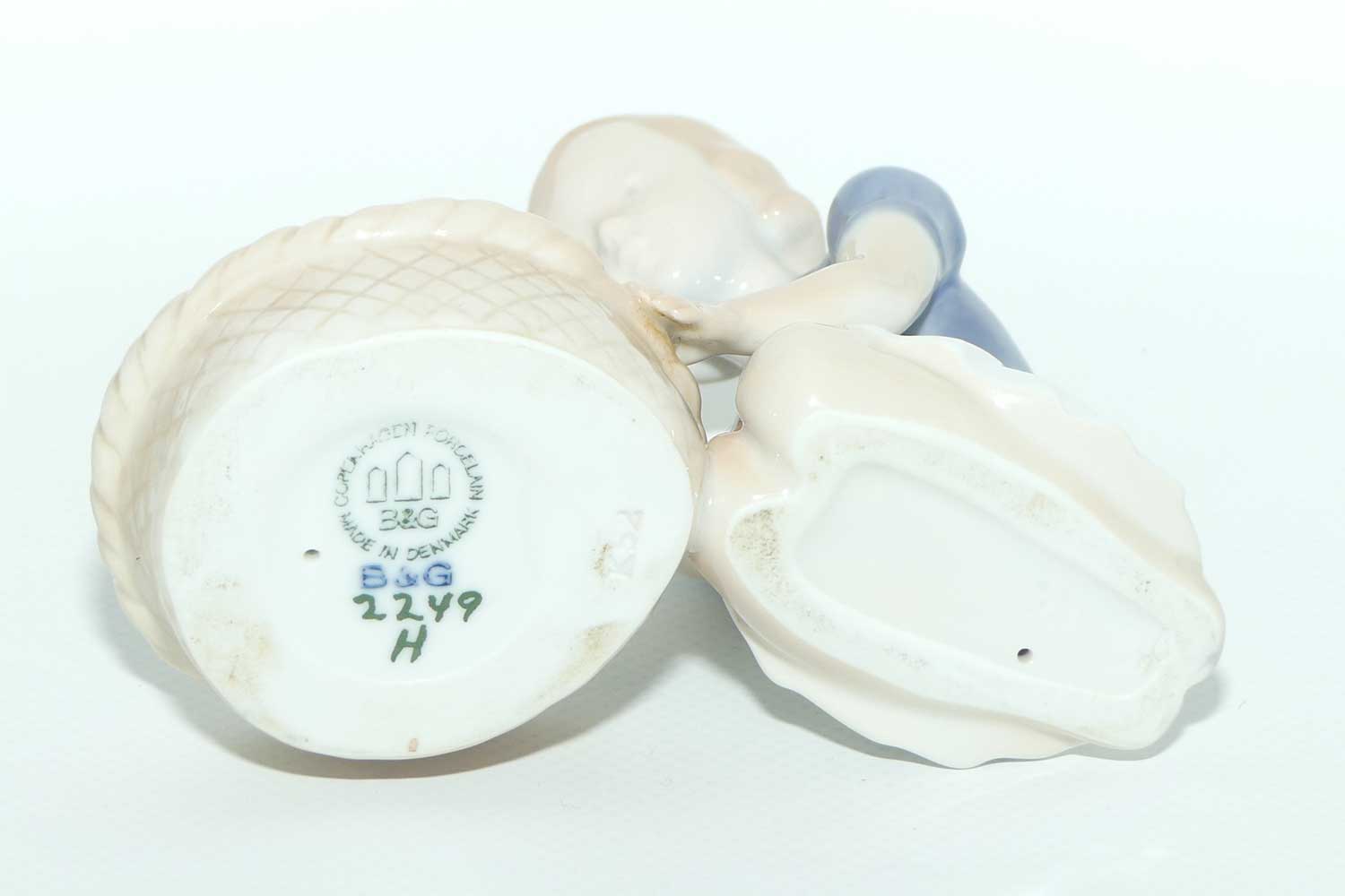 Bing and Grondahl figure | Girl with Cat in Basket | #2249