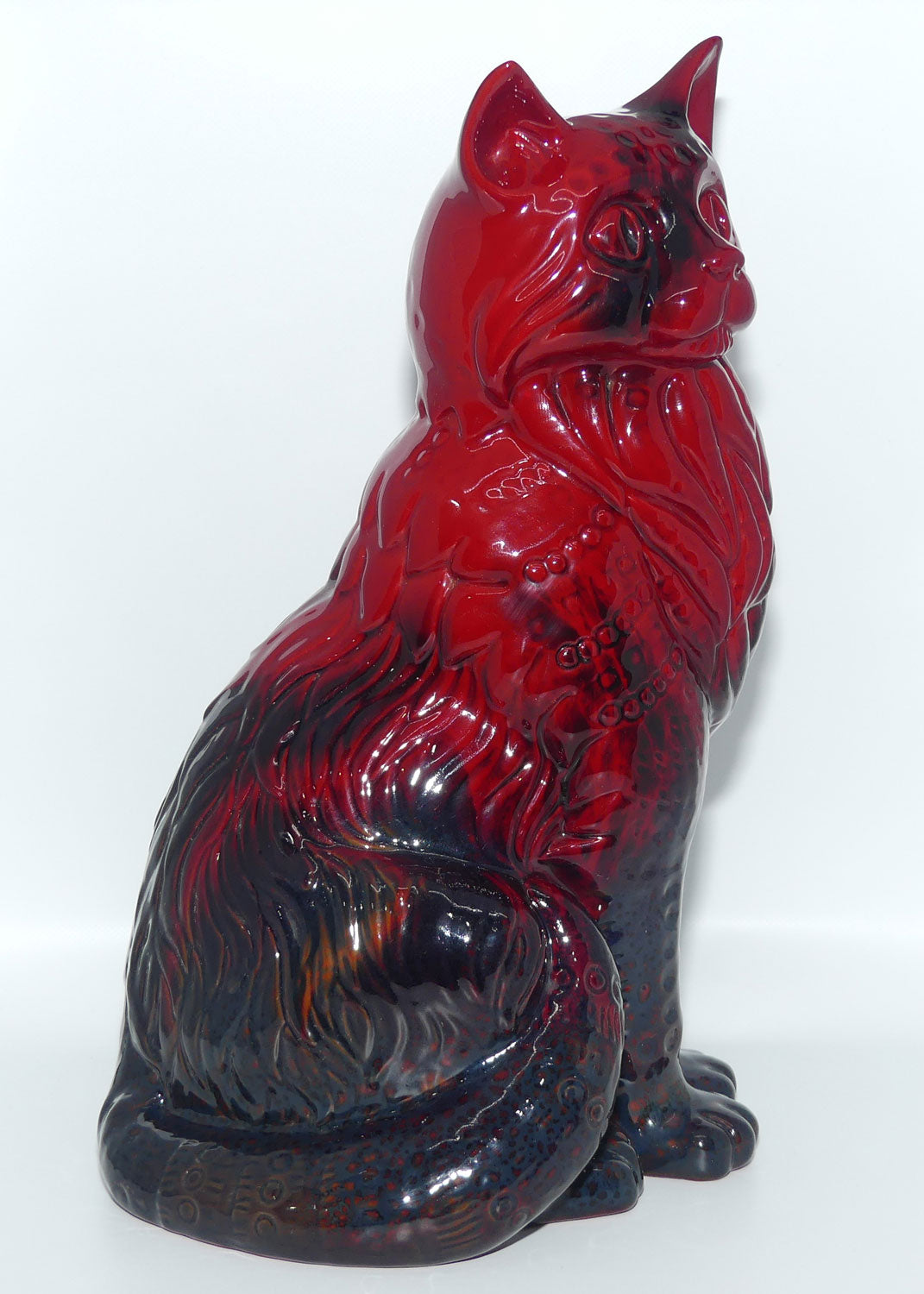#2269 Royal Doulton Flambe Cat Seated | Style Two