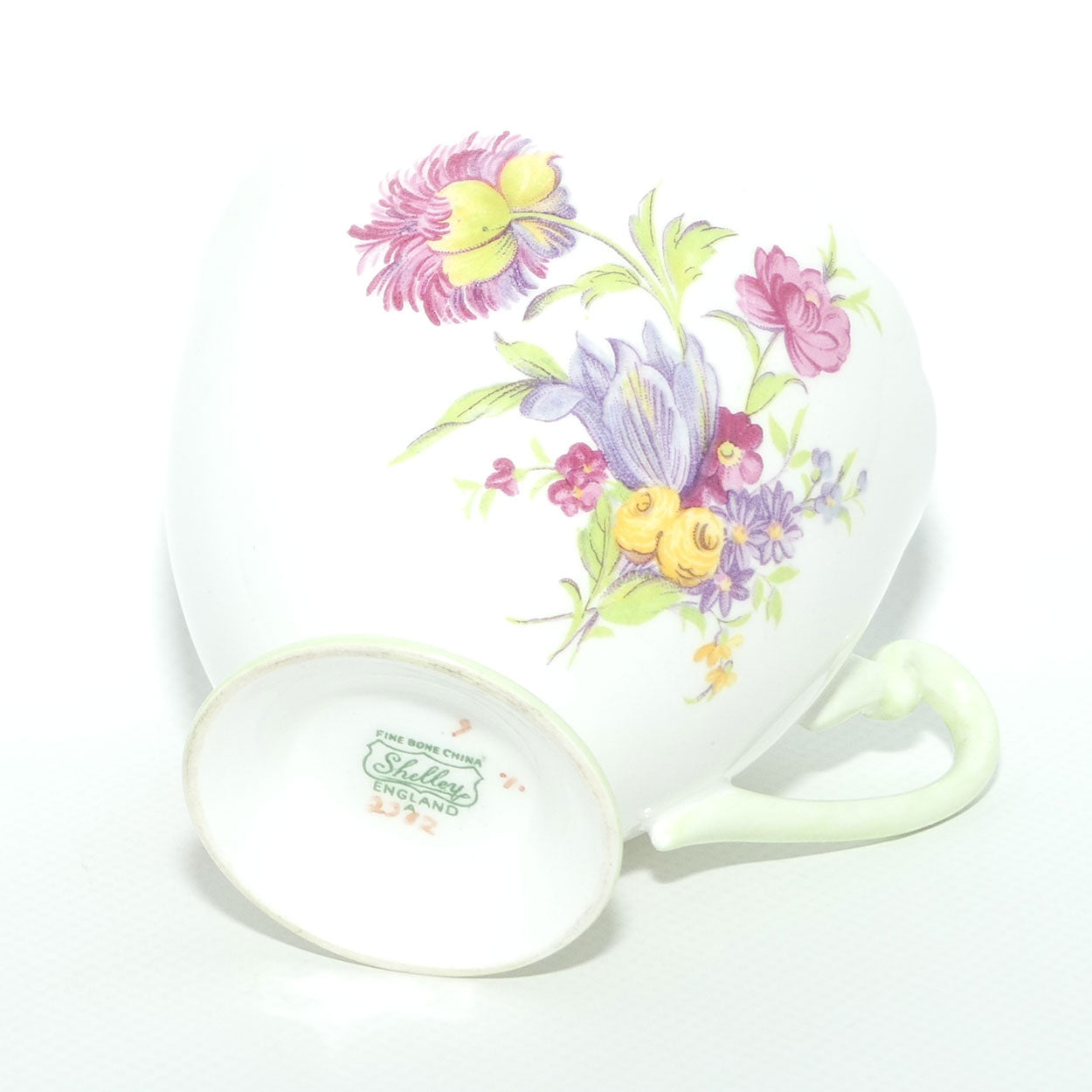 Shelley Ripon shape Hulmes Dresden and Roses pattern trio | Green | 2302