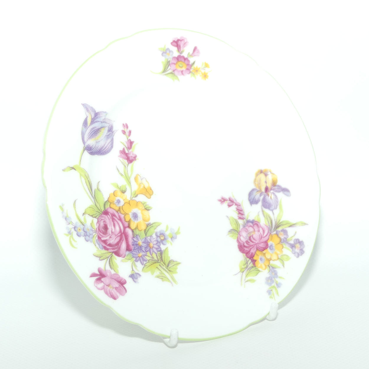 Shelley Ripon shape Hulmes Dresden and Roses pattern trio | Green | 2302