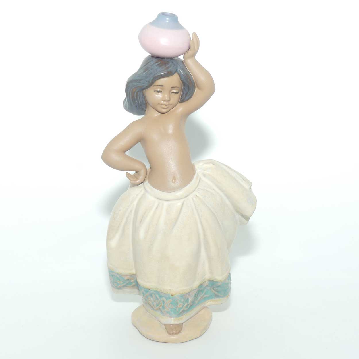 Lladro figure Little Peasant Girl | White | Vase on Head | #2333