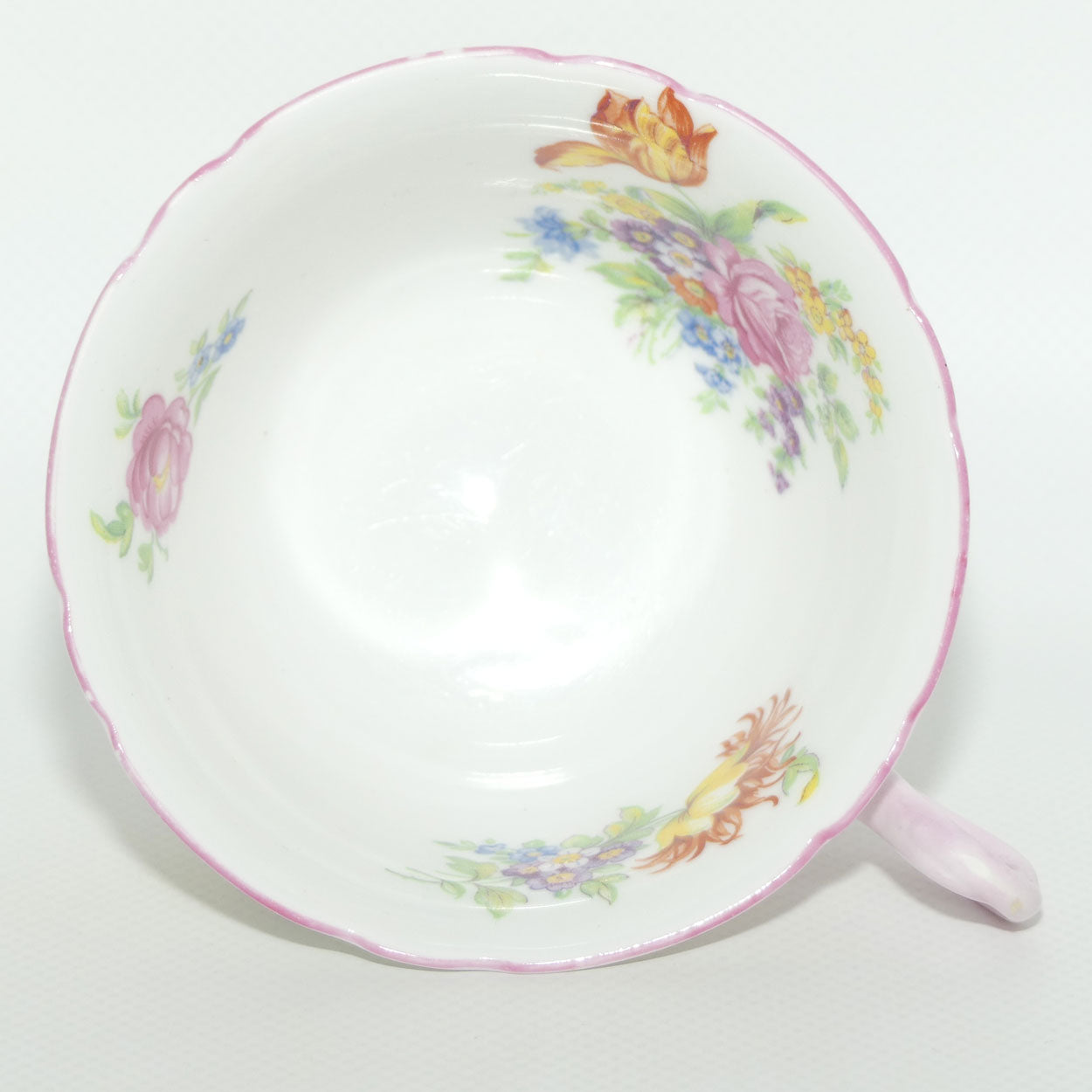 Shelley Gainsborough shape Davies Tulip tea cup | Pink trim