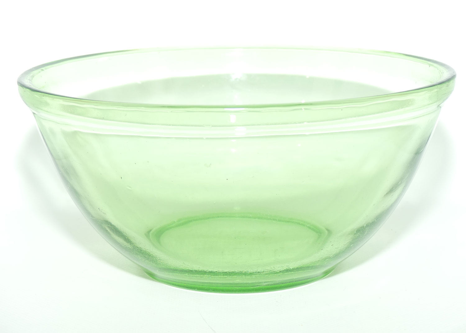 Green Depression Glass mixing bowl | 23cm diam