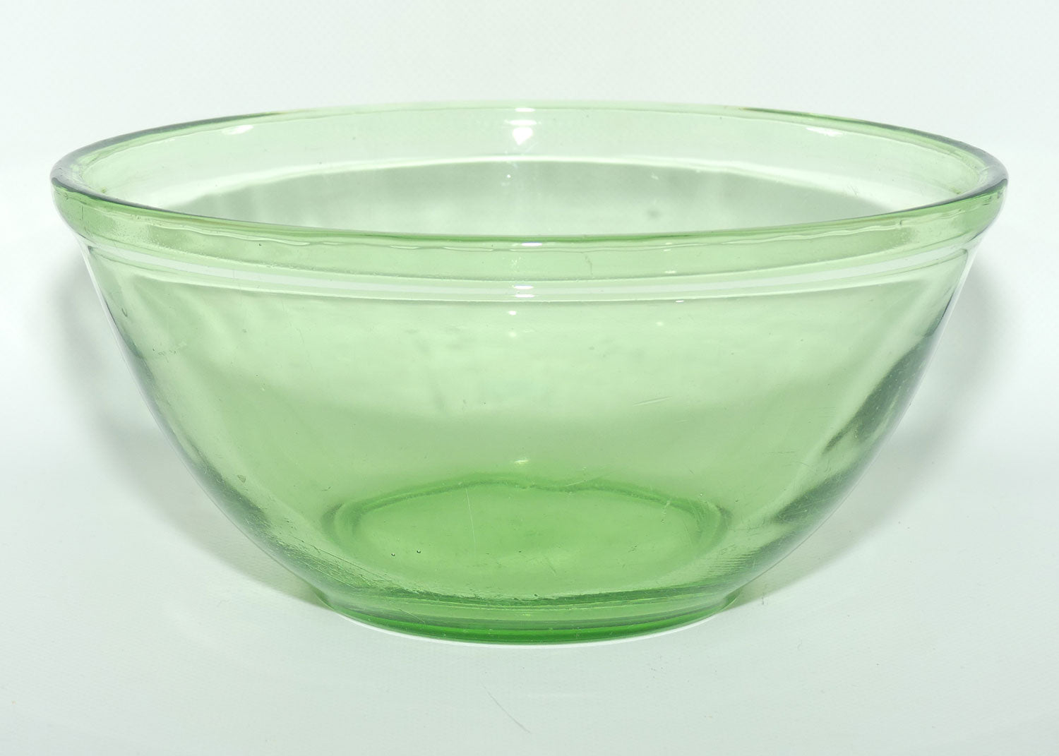 Green Depression Glass mixing bowl | 23cm diam
