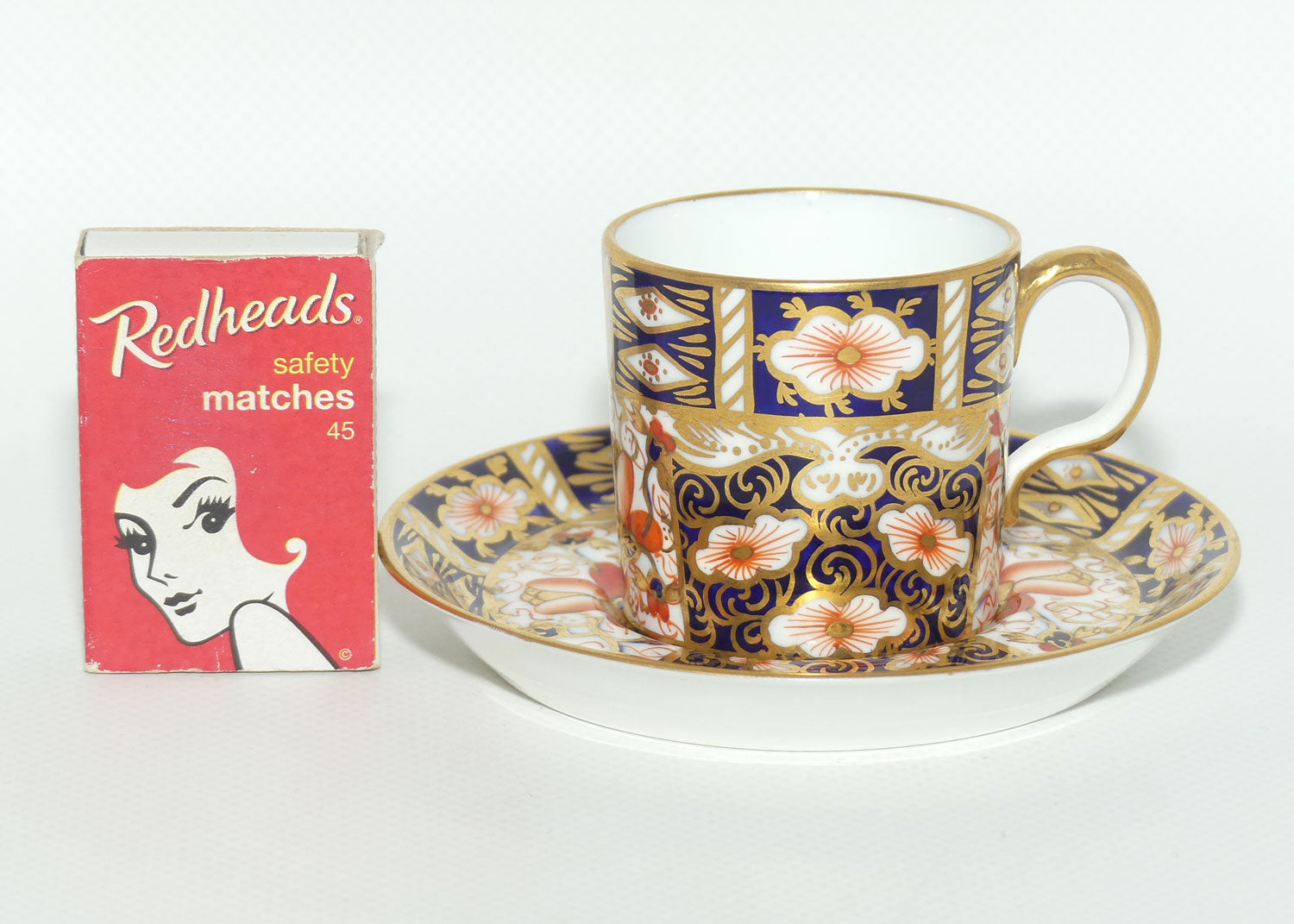 Royal Crown Derby Traditional Imari demi tasse coffee duo #3 | c.1913