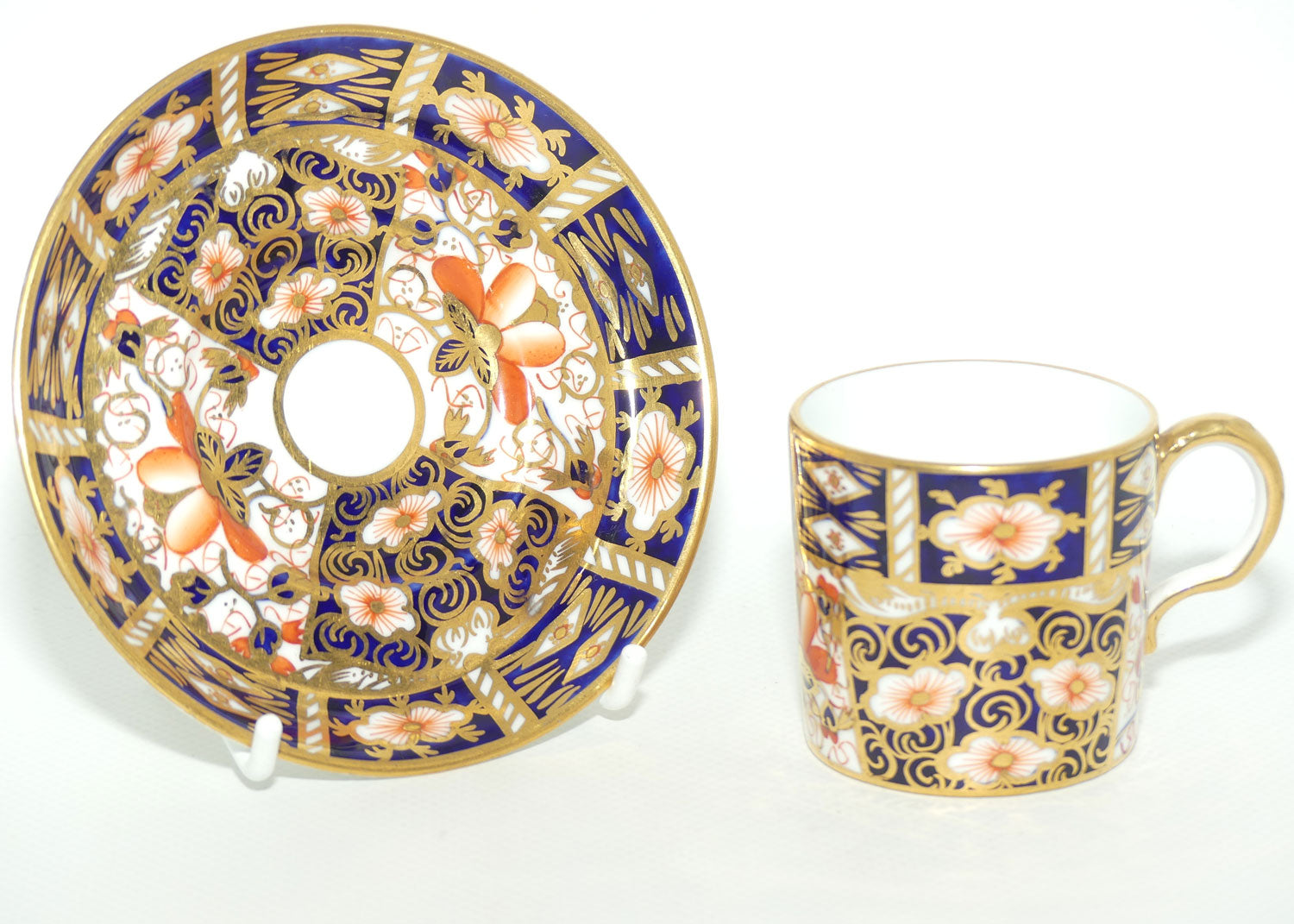 Royal Crown Derby Traditional Imari demi tasse coffee duo #3 | c.1913