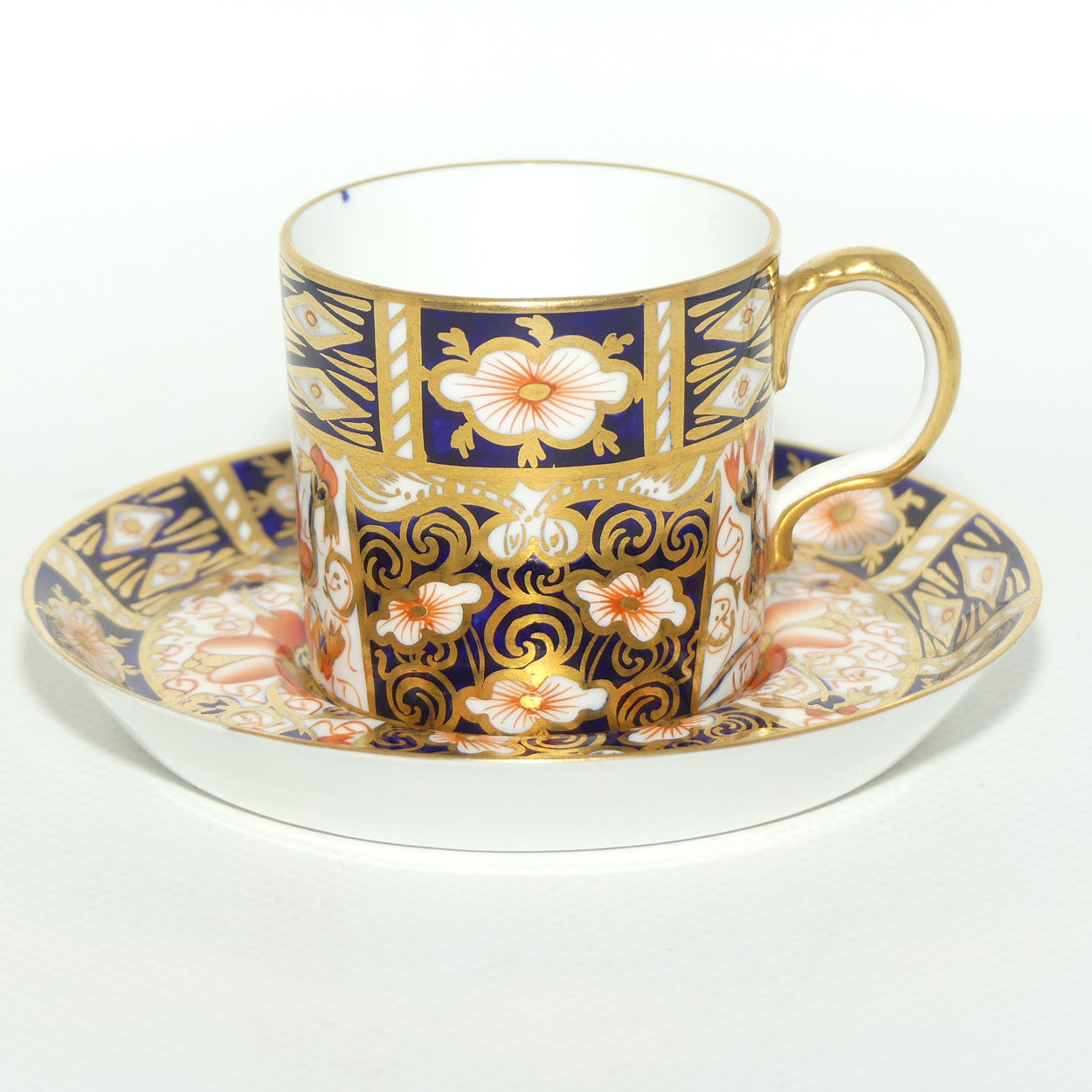 Royal Crown Derby Traditional Imari demi tasse coffee duo #5 | c.1914 - 1916