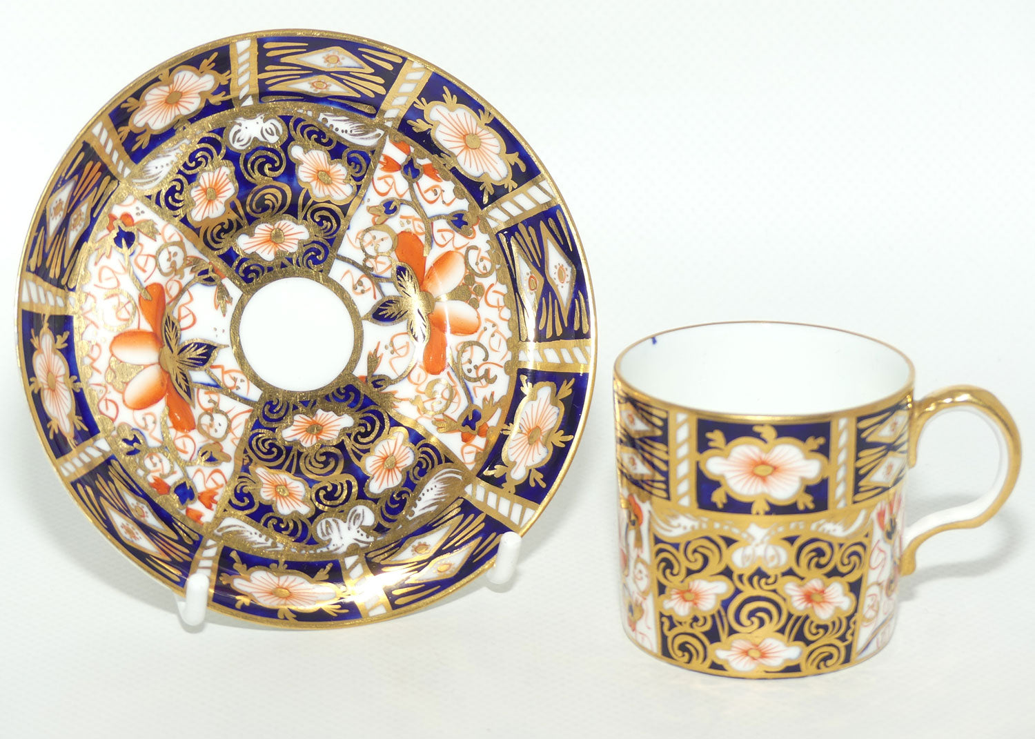 Royal Crown Derby Traditional Imari demi tasse coffee duo #5 | c.1914 - 1916