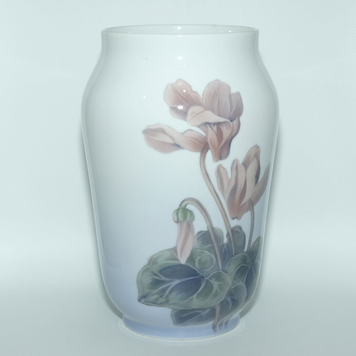 Royal Copenhagen large floral vase | Cyclamen and Dragonfly | #2635/1217