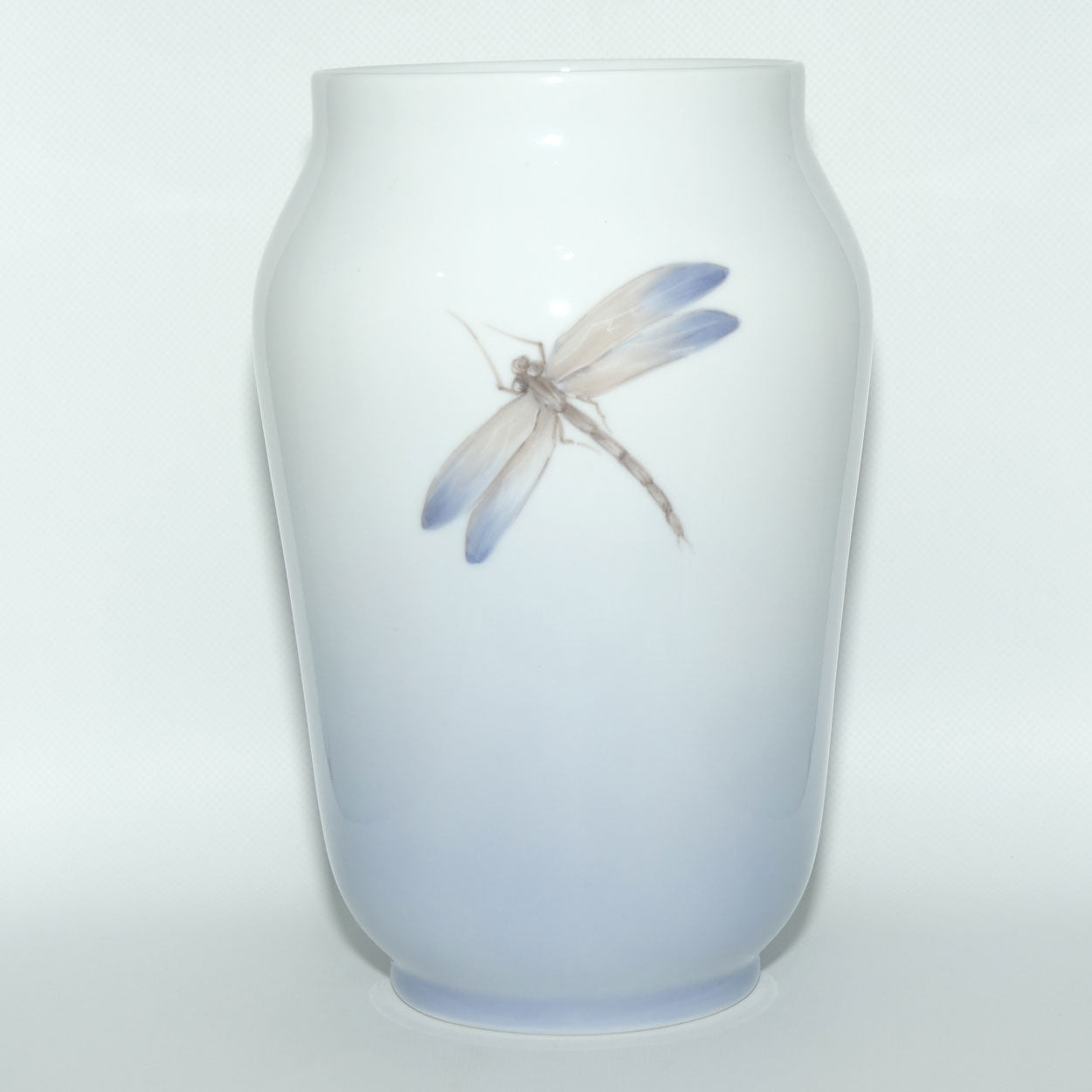 Royal Copenhagen large floral vase | Cyclamen and Dragonfly | #2635/1217