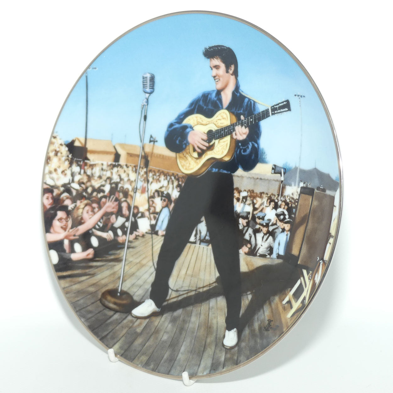 Bradford Exchange collector plate | Elvis Presley by Bruce Emmett | Plate 4 | Back in Tupelo 1956