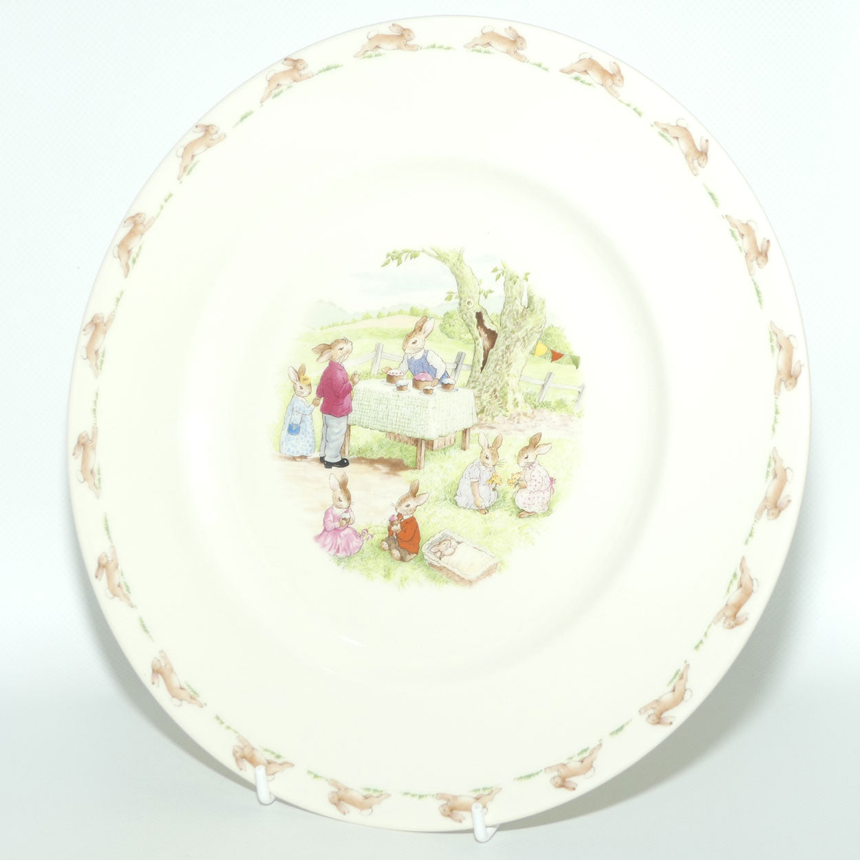 Royal Doulton Bunnykins Tableware Cake Stall | Picking Daisies plate | 27cm