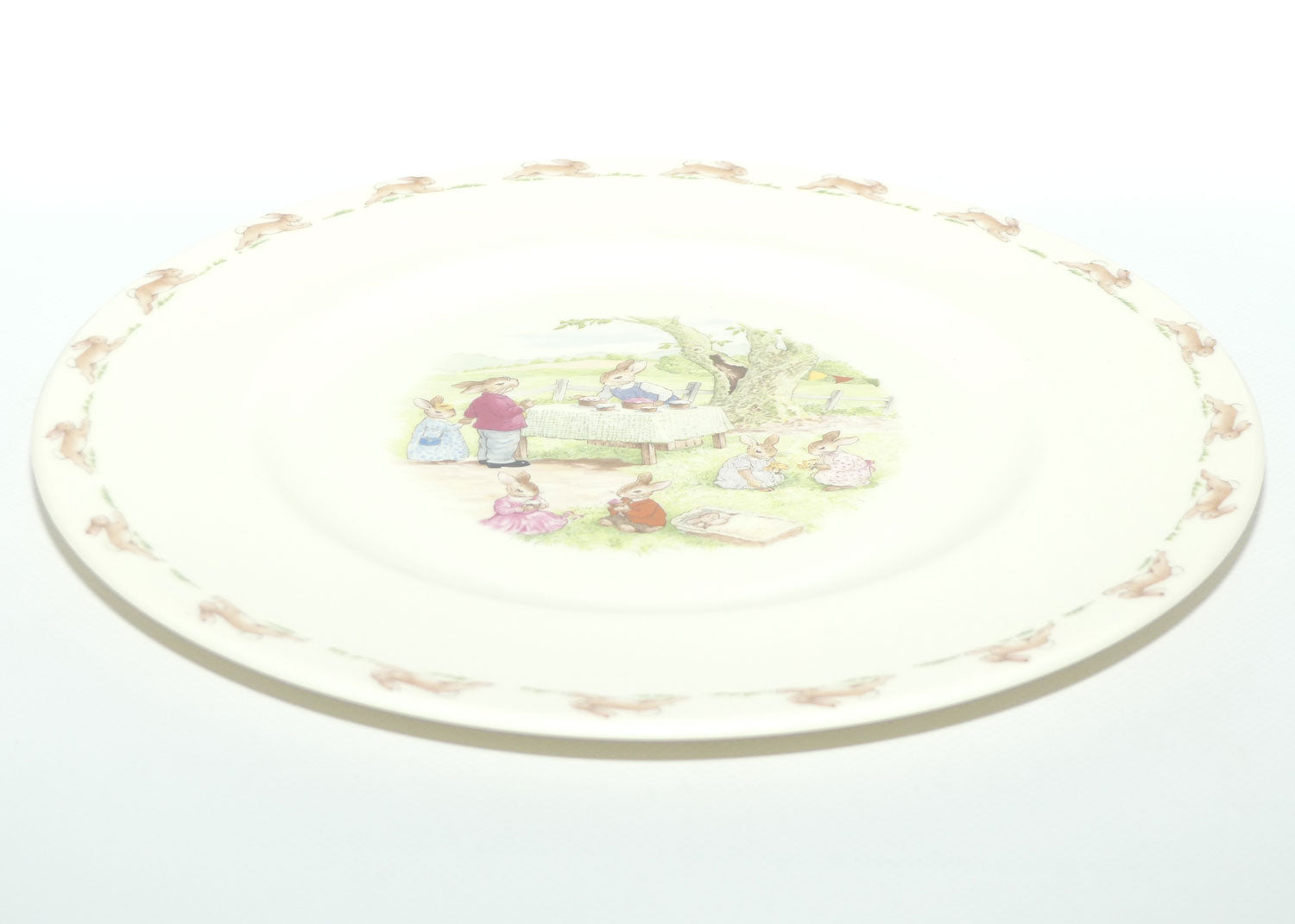 Royal Doulton Bunnykins Tableware Cake Stall | Picking Daisies plate | 27cm