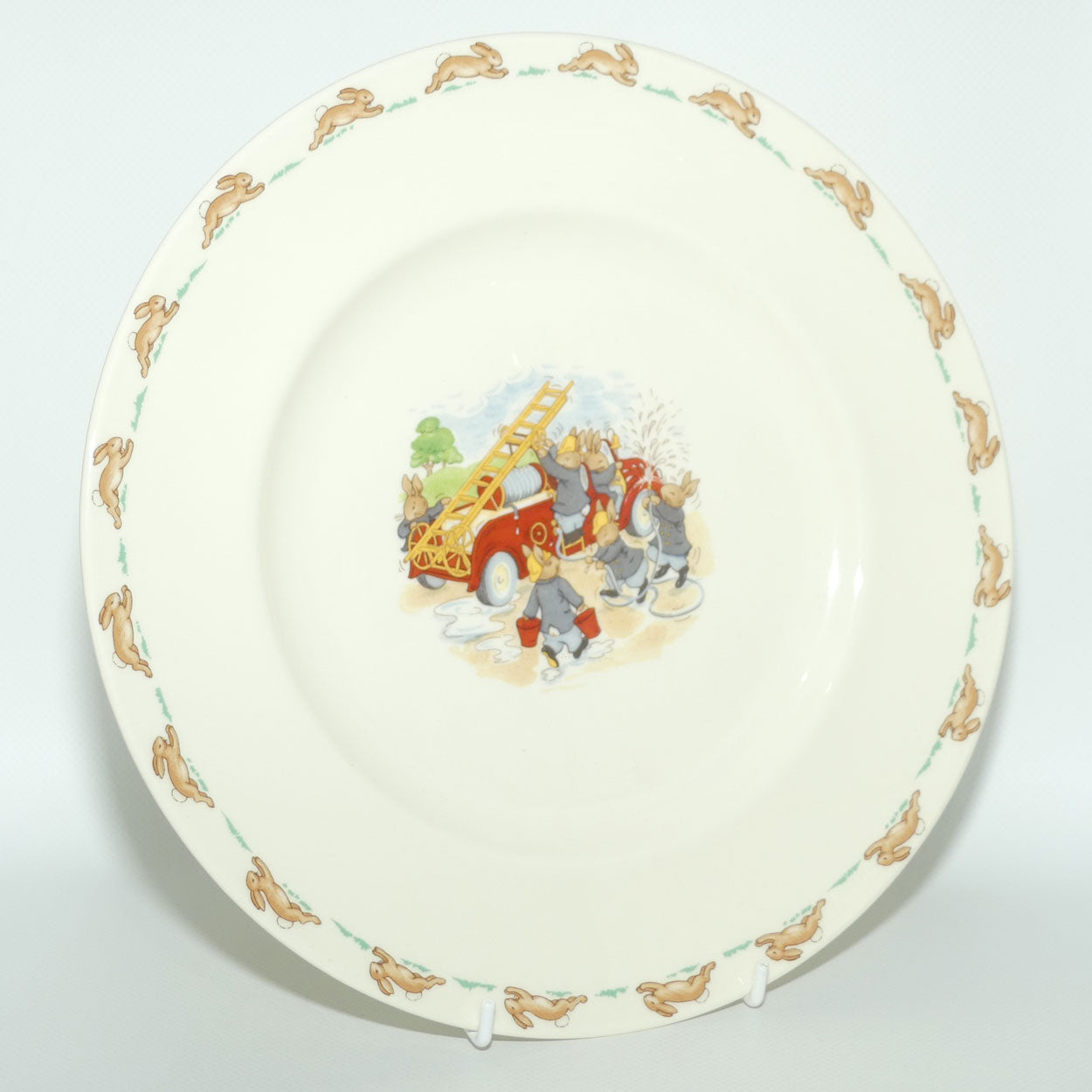 Royal Doulton Bunnykins Tableware Washing the Fire Engine plate | 27cm